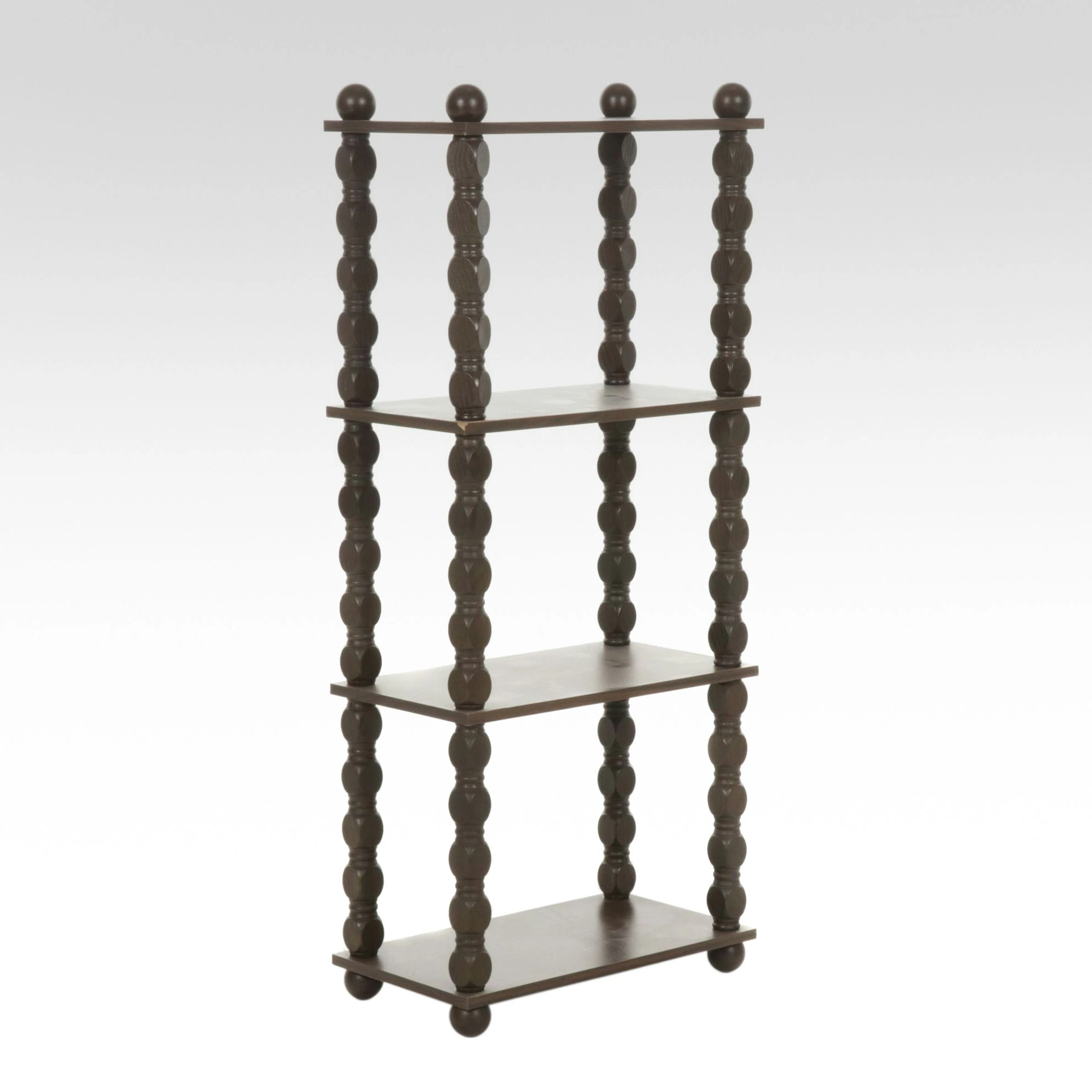 Spanish Baroque Style Wood Bookcase, Late 20th Century