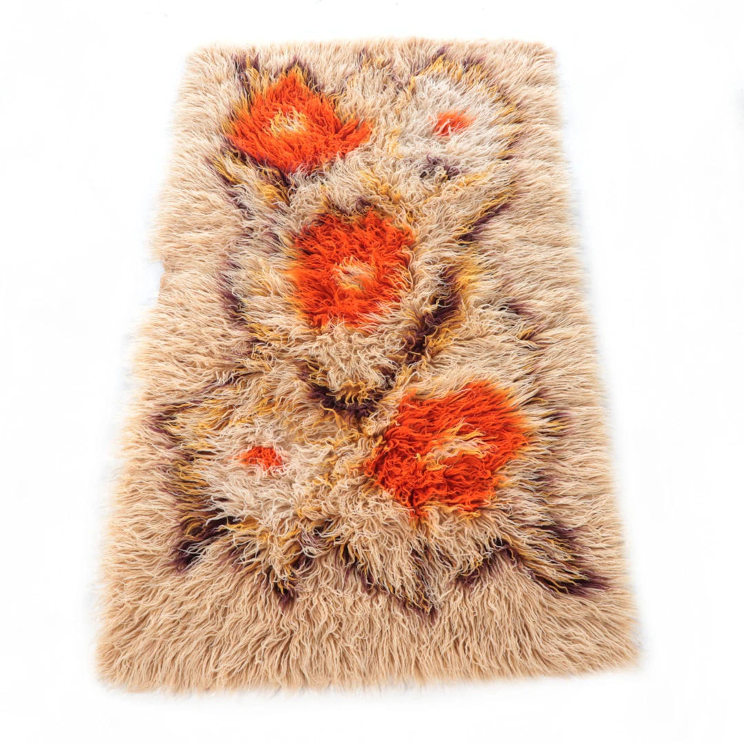3'9 x 6'5 Hand-Knotted Turkish Tulu Area Rug