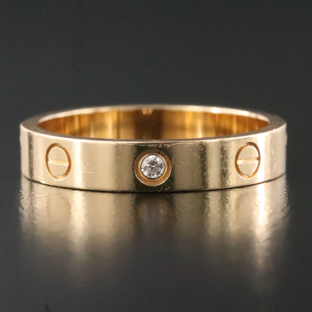 Cartier LOVE 18K One Diamond Eternity Ring