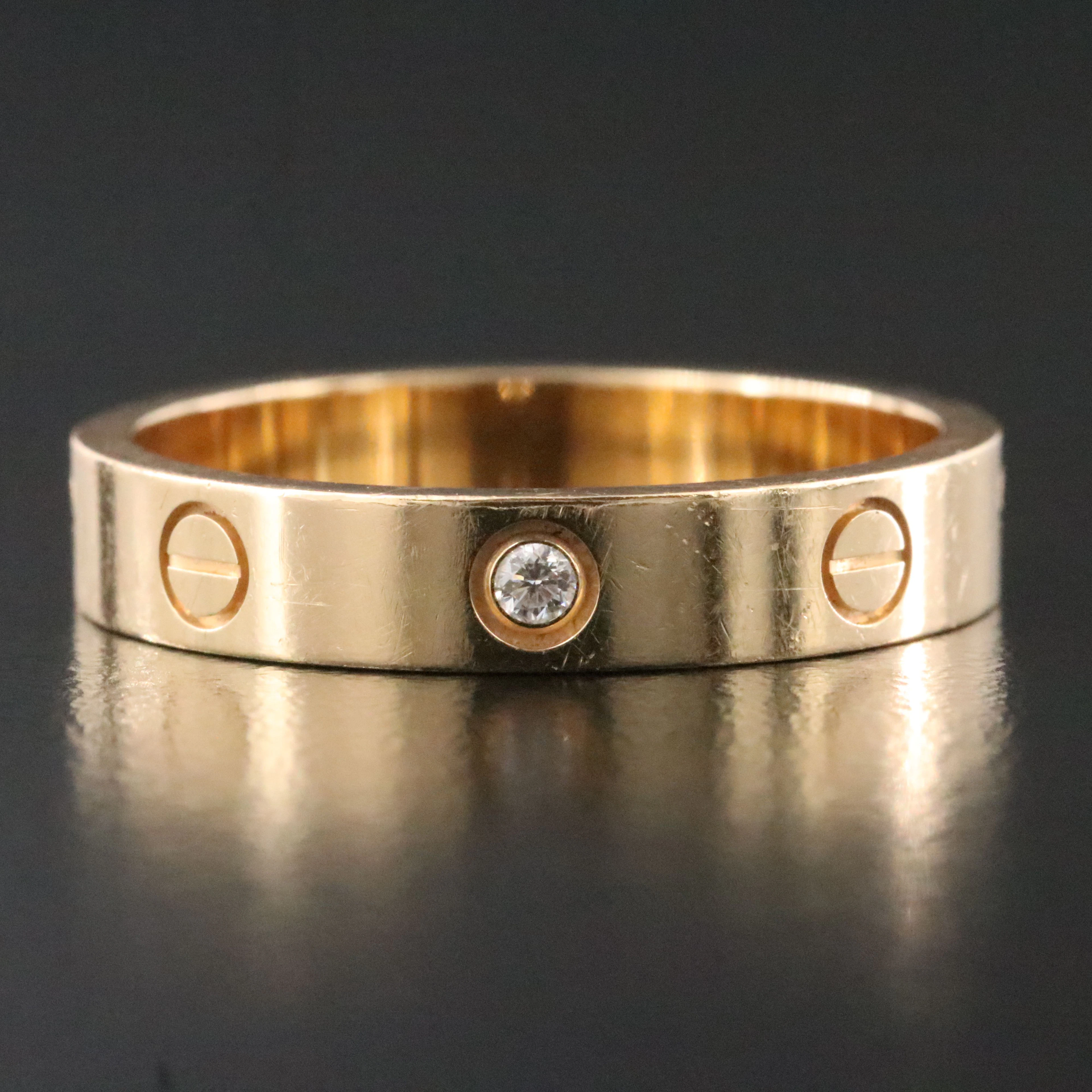 Cartier LOVE 18K One Diamond Eternity Ring