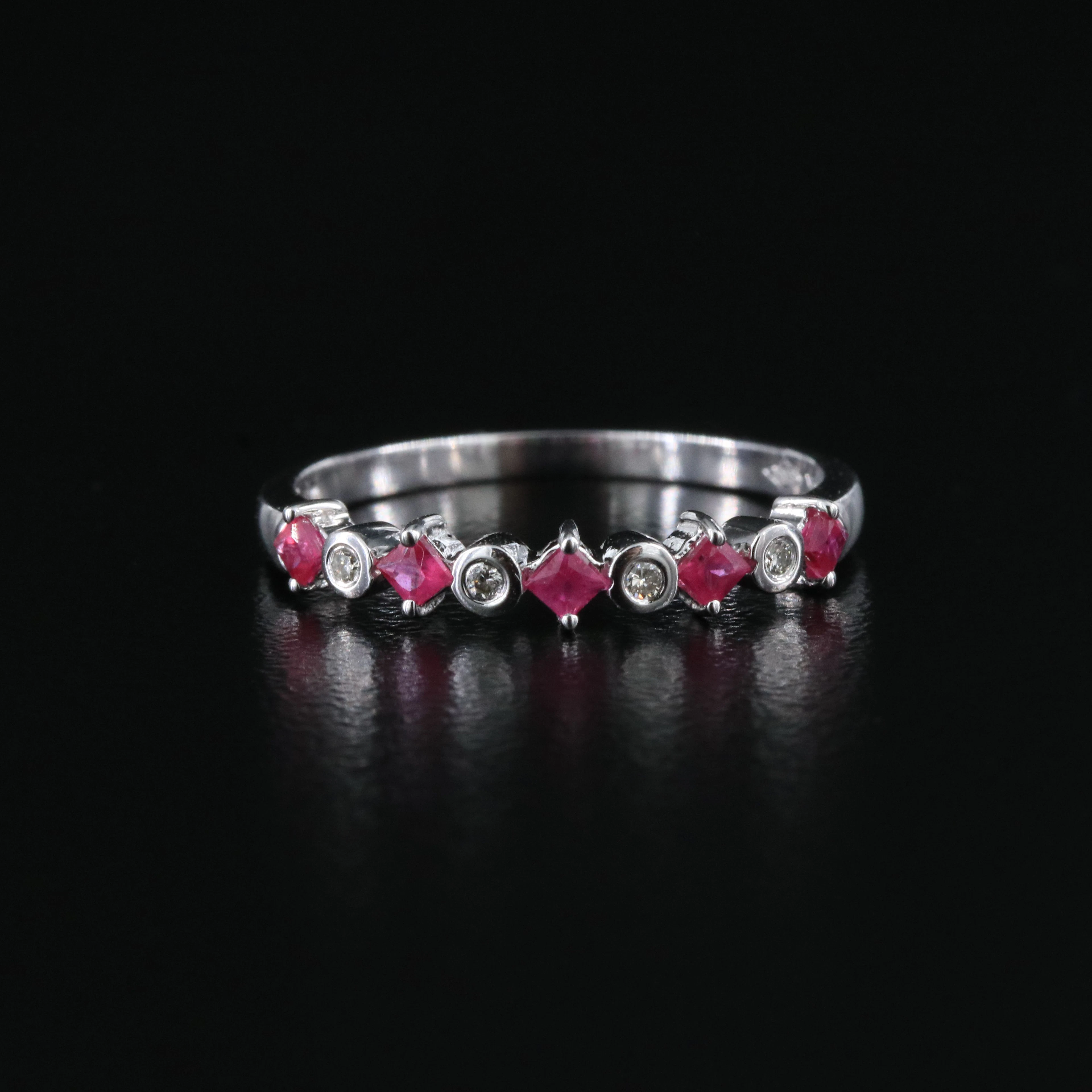 14K Ruby and Diamond Band