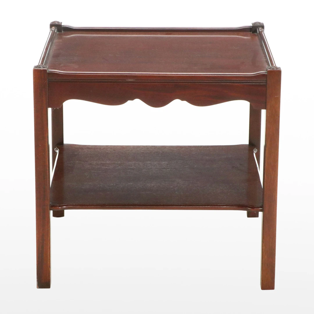 George III Style Mahogany Finish Side Table