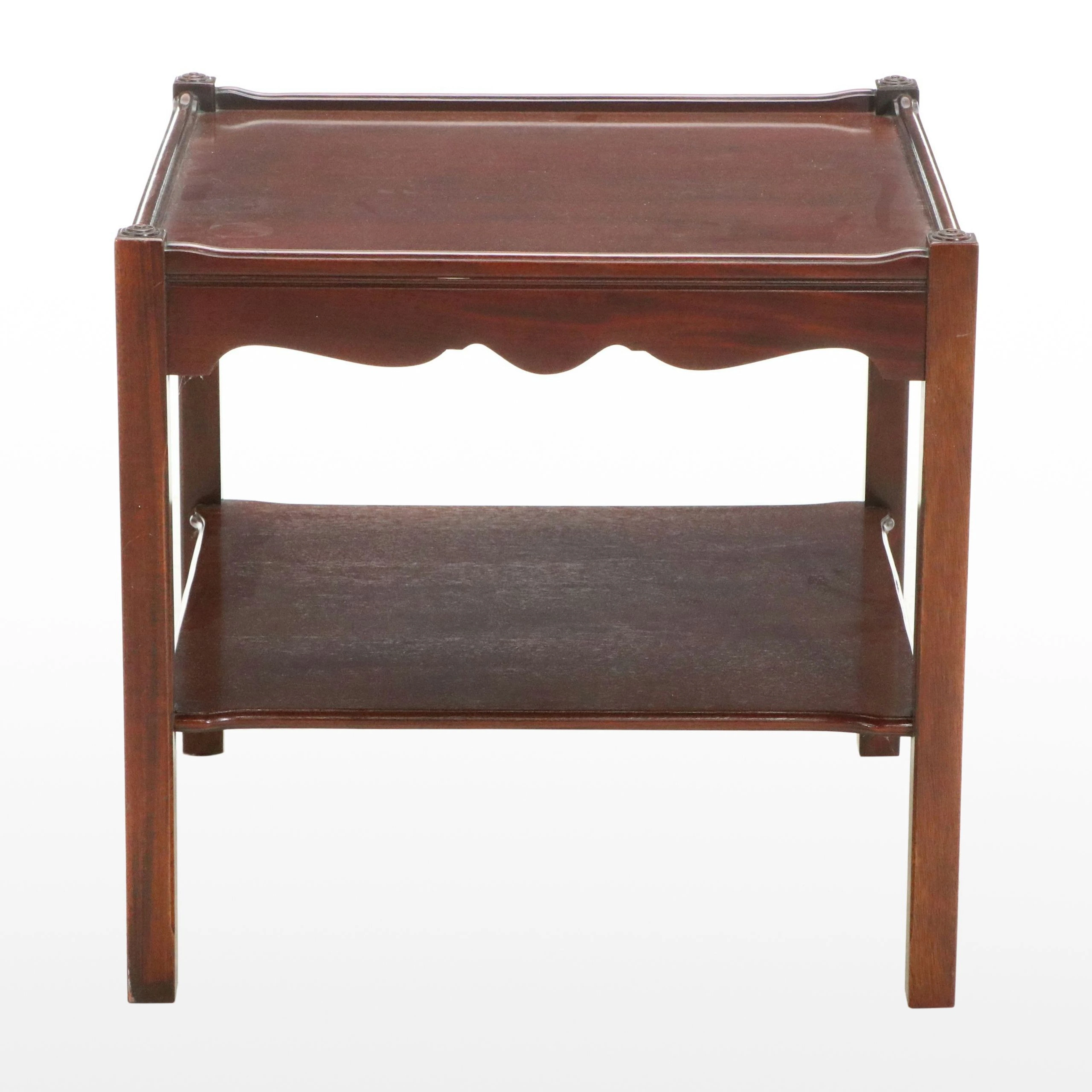 George III Style Mahogany Finish Side Table