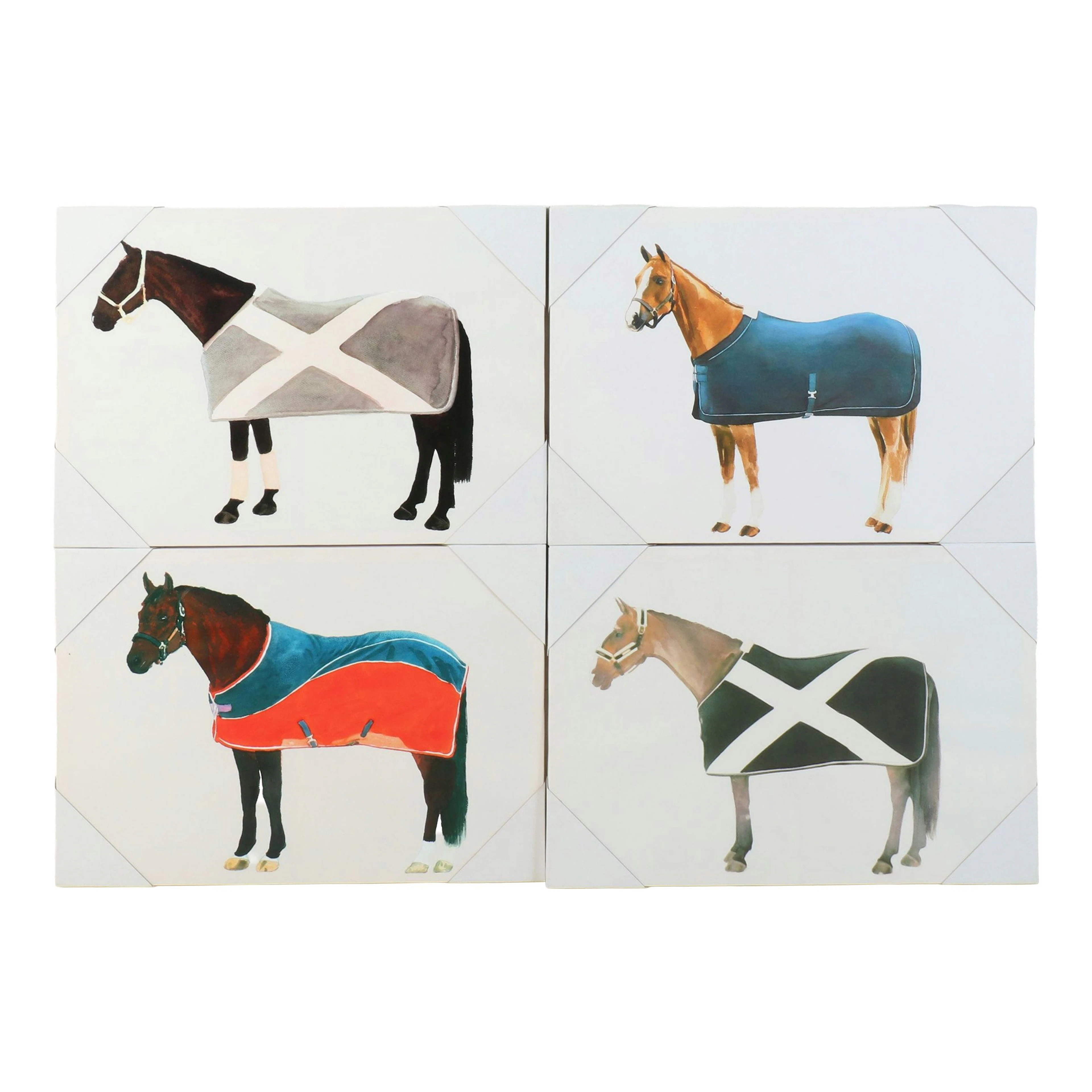 Contemporary Equestrian Printed Wall Canvases, 21st C.