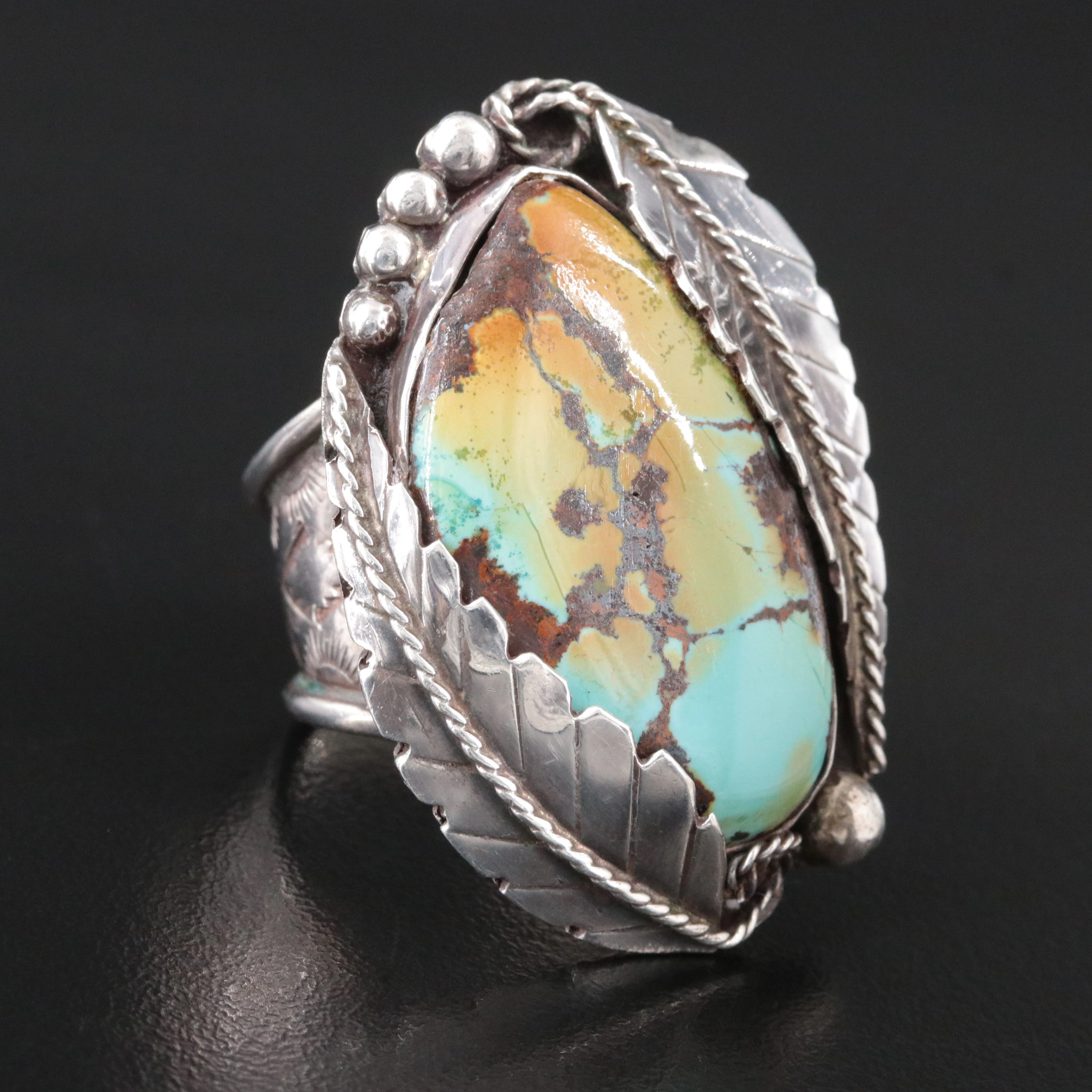 Southwestern Sterling Turquoise Ring