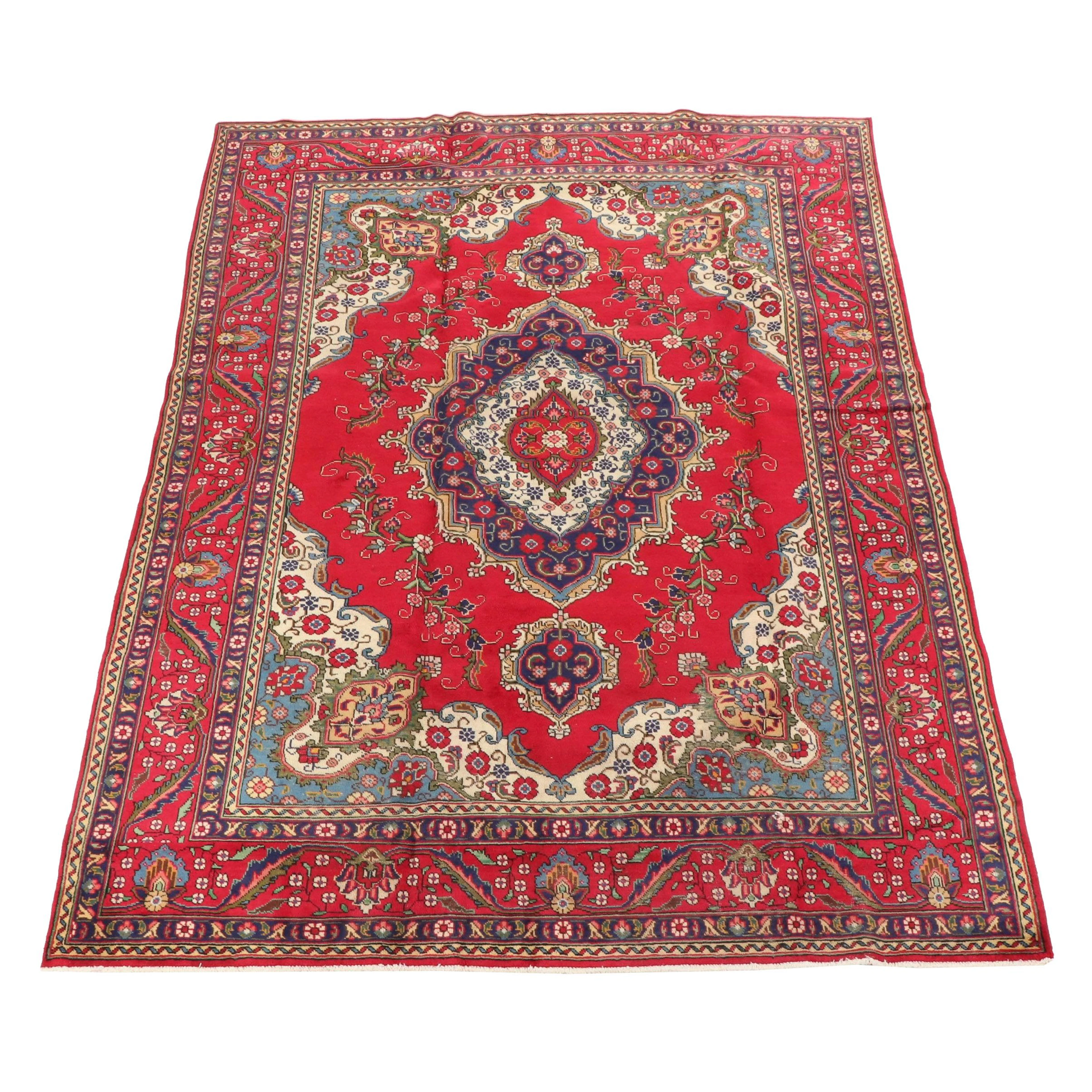 7'10 x 10'11 Hand-Knotted Persian Tabriz Area Rug