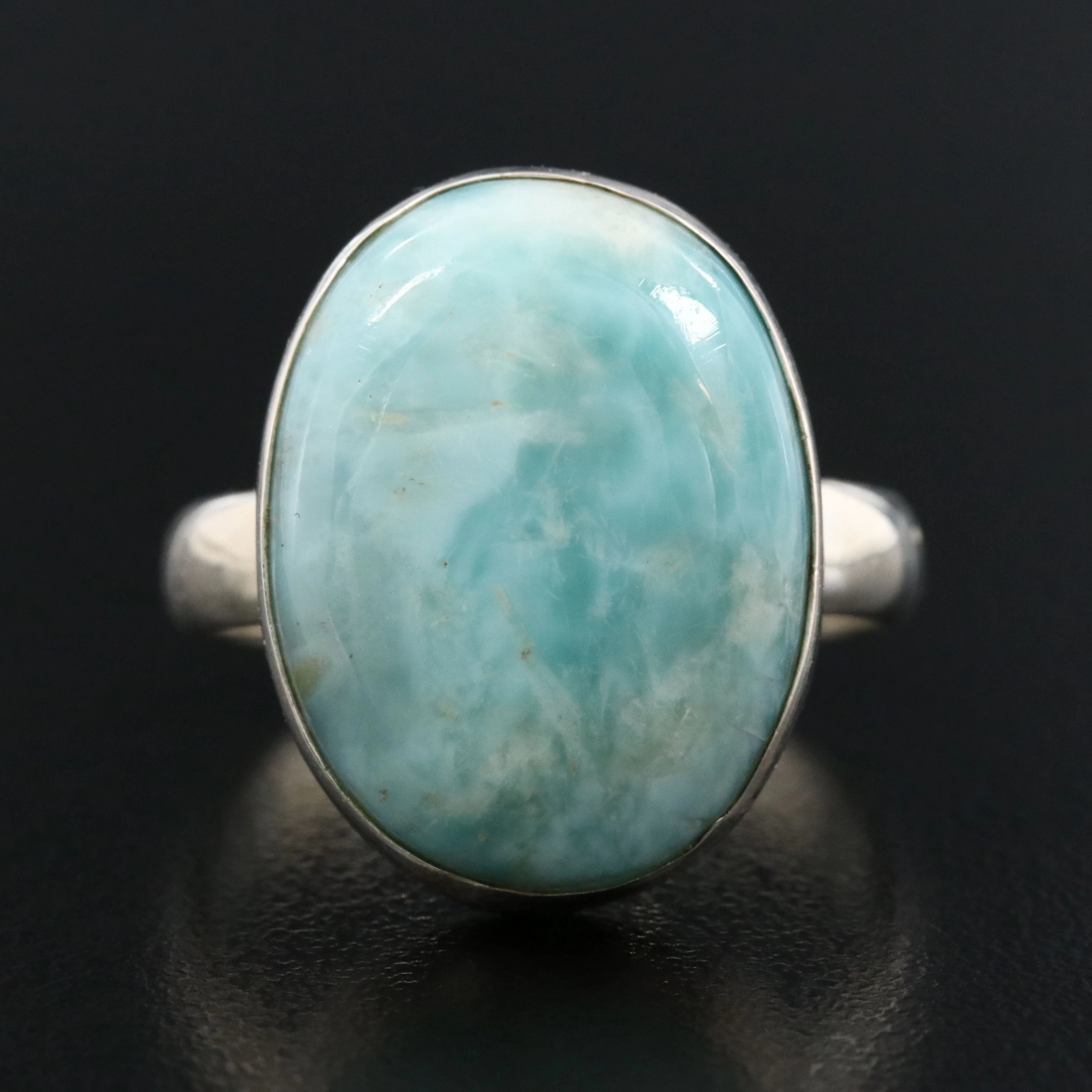 Sterling Larimar Ring