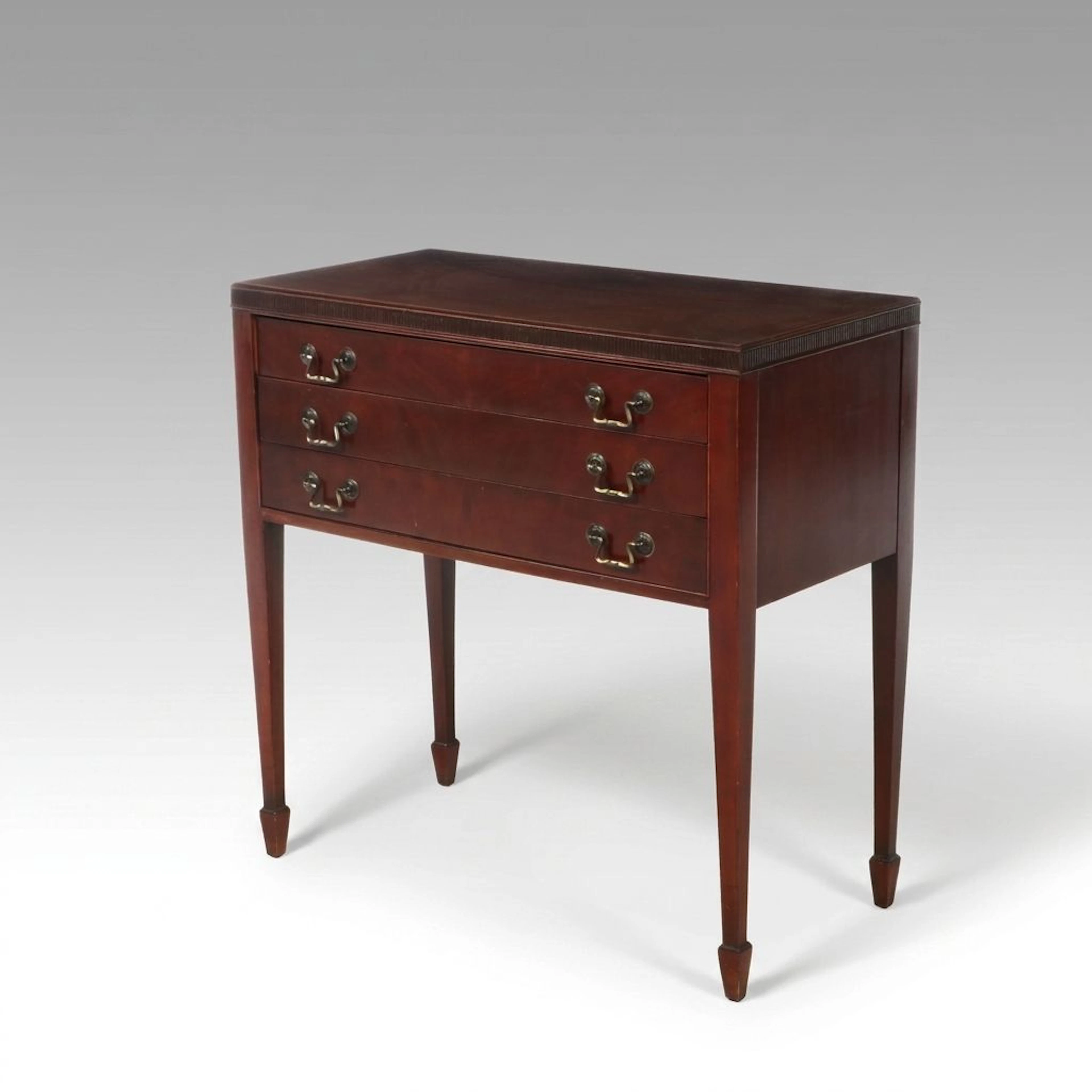 Hepplewhite Style Mahogany Silverware Chest, Late 20th Century
