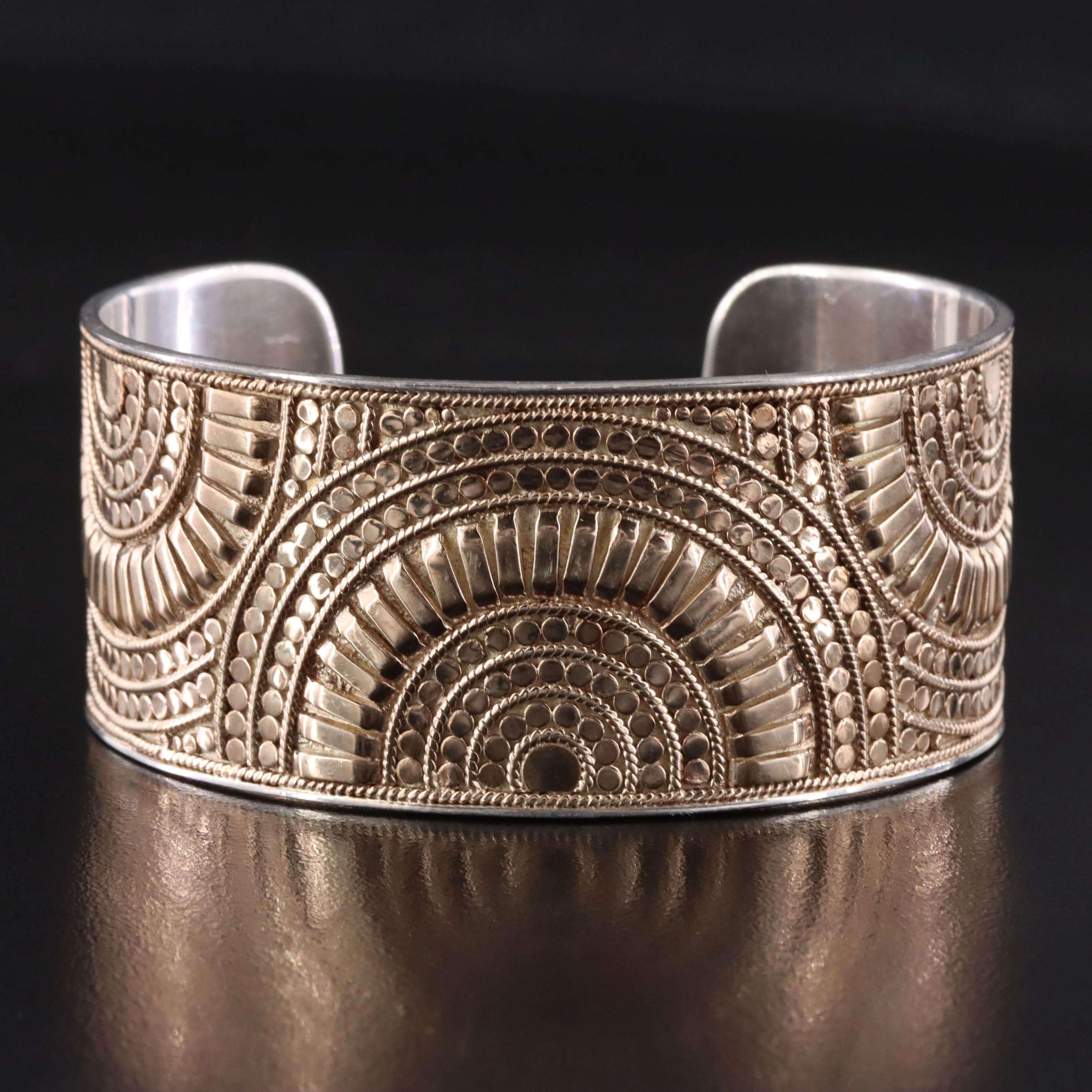 Anna Beck Sterling Mosaic Cuff Bracelet
