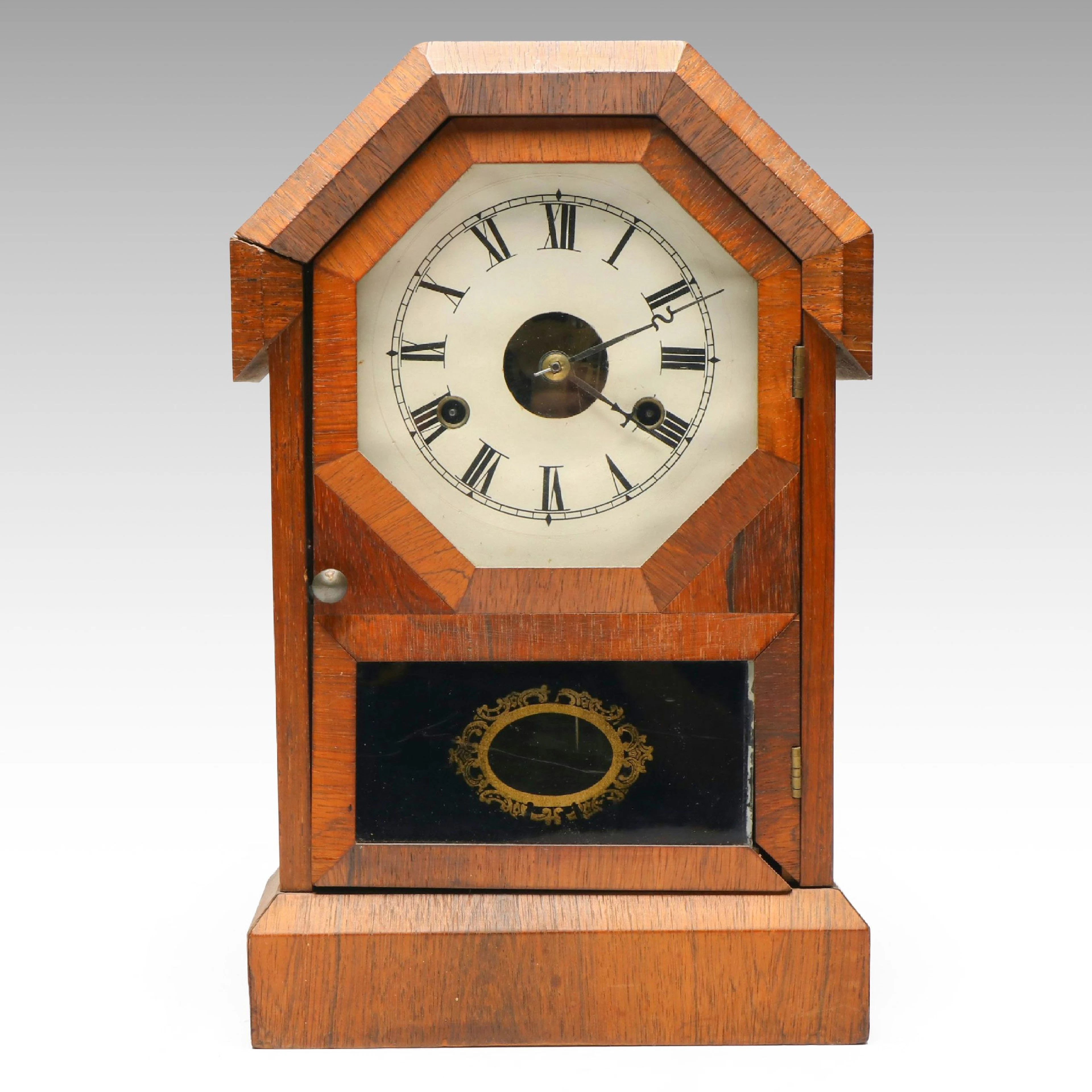 Antique Seth Thomas Rosewood Octagonal Mantel Clock, Late 19th Century