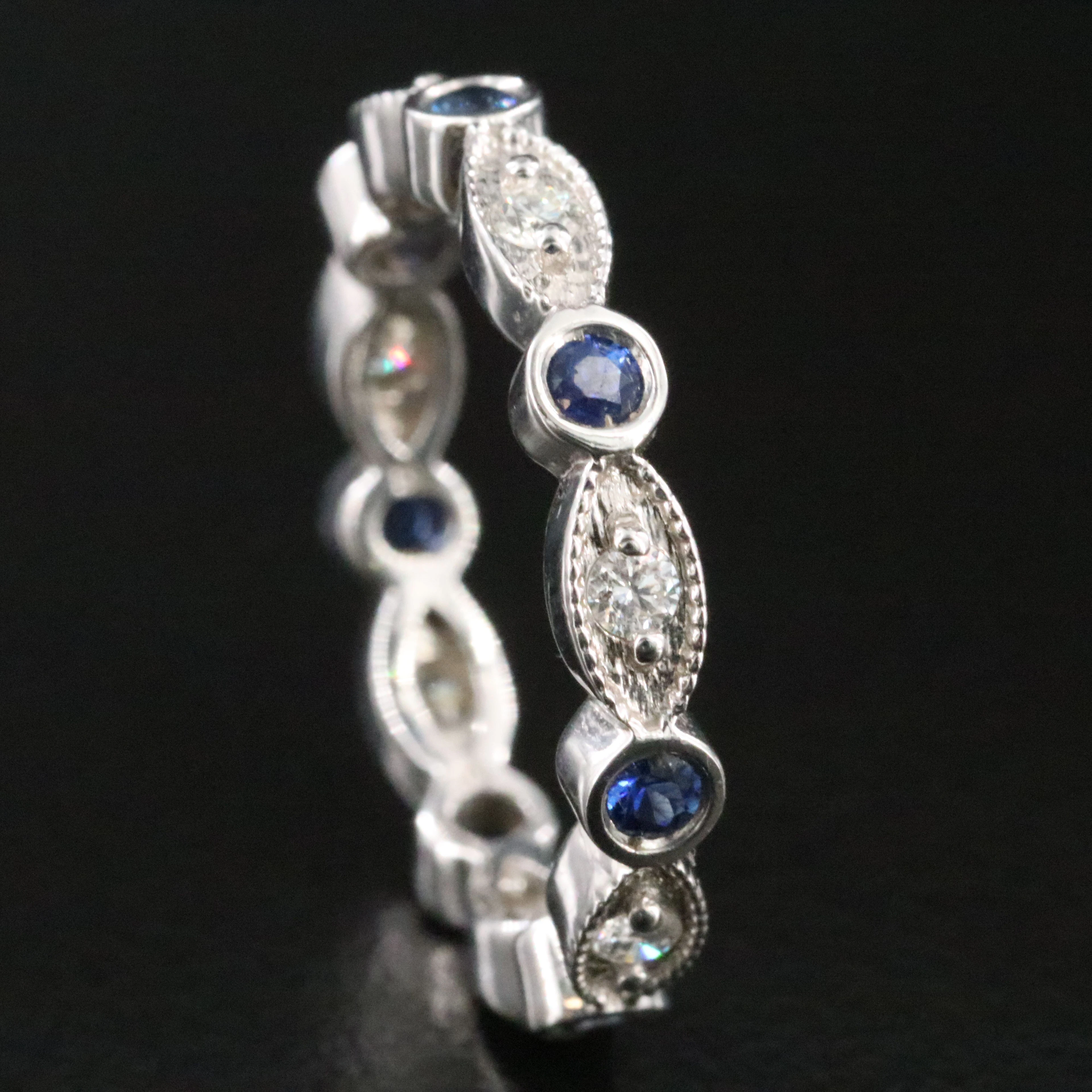 Penny Preville 18K 0.20 CTW Diamond and Sapphire Eternity Band