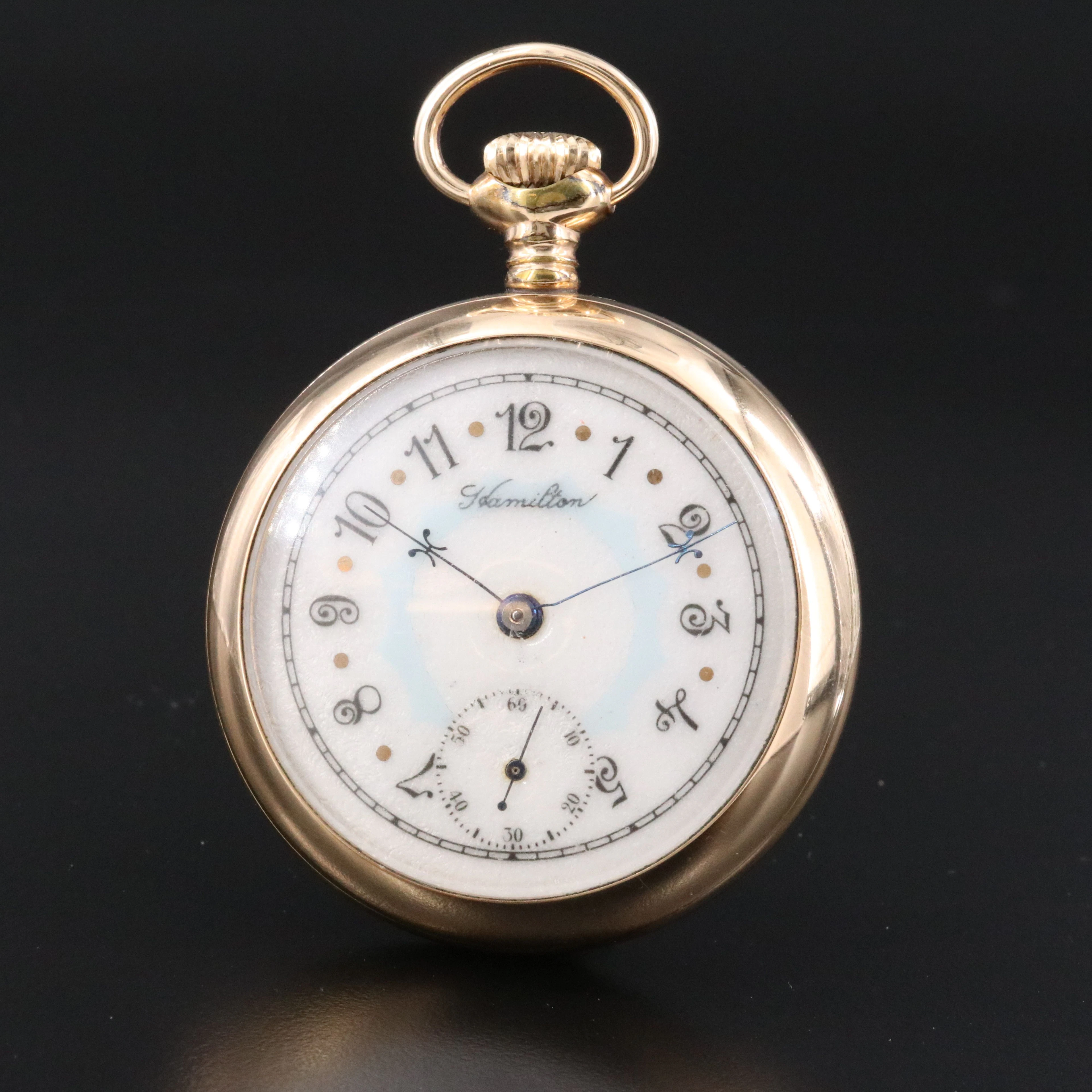 Hamilton Gold-Filled Railroad Grade Open Face Pocket Watch