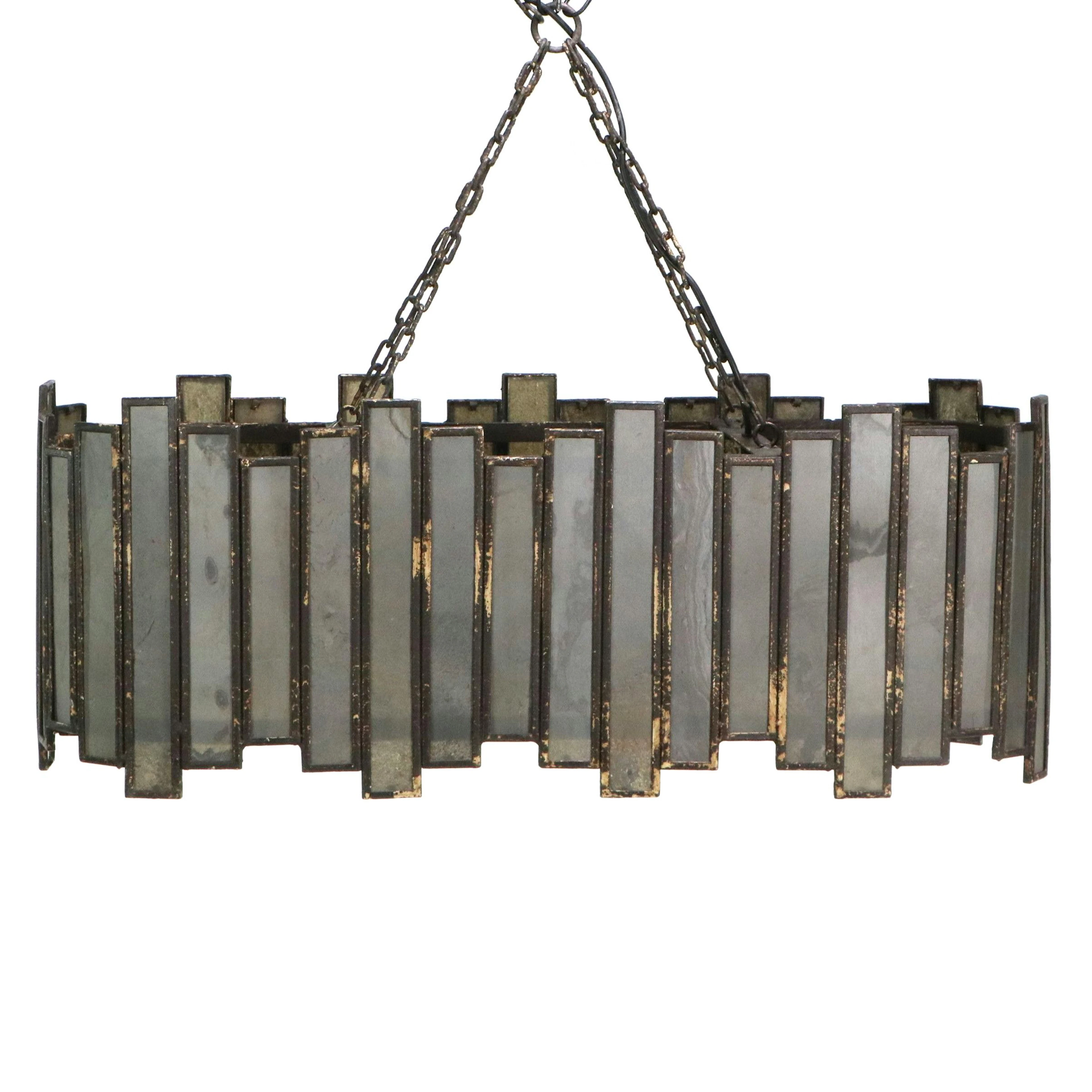 Blue Ocean Traders Stone Veneer Island Chandelier