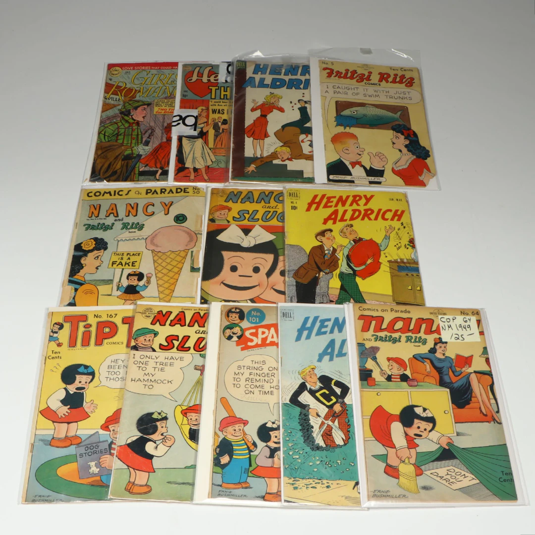 Dell Comic Books Including "Fritzi Ritz," "Nancy and Sluggo" and "Henry