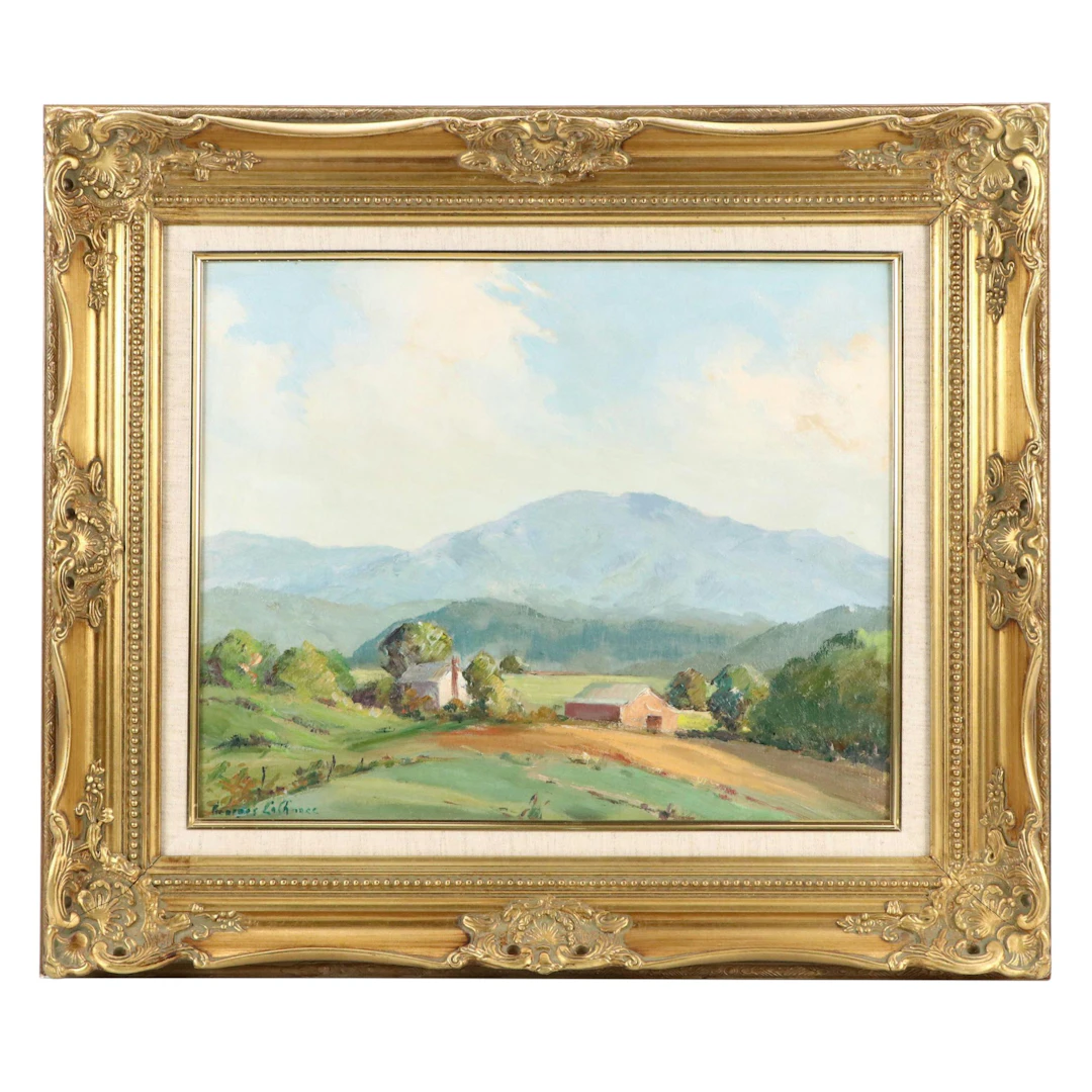 Georges LaChance Brown County Landscape Oil Painting "Nestled and Secure"