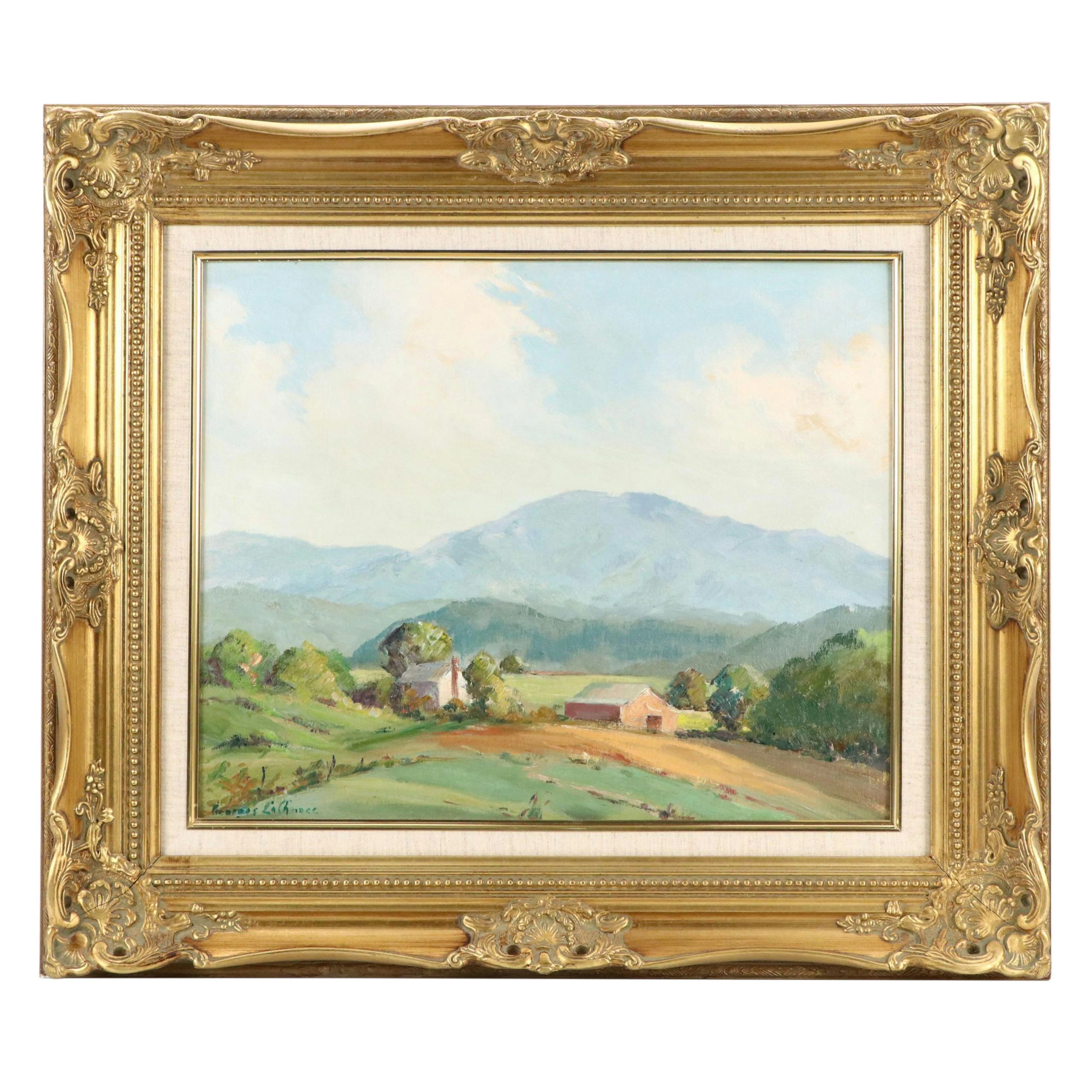 Georges LaChance Brown County Landscape Oil Painting "Nestled and Secure"