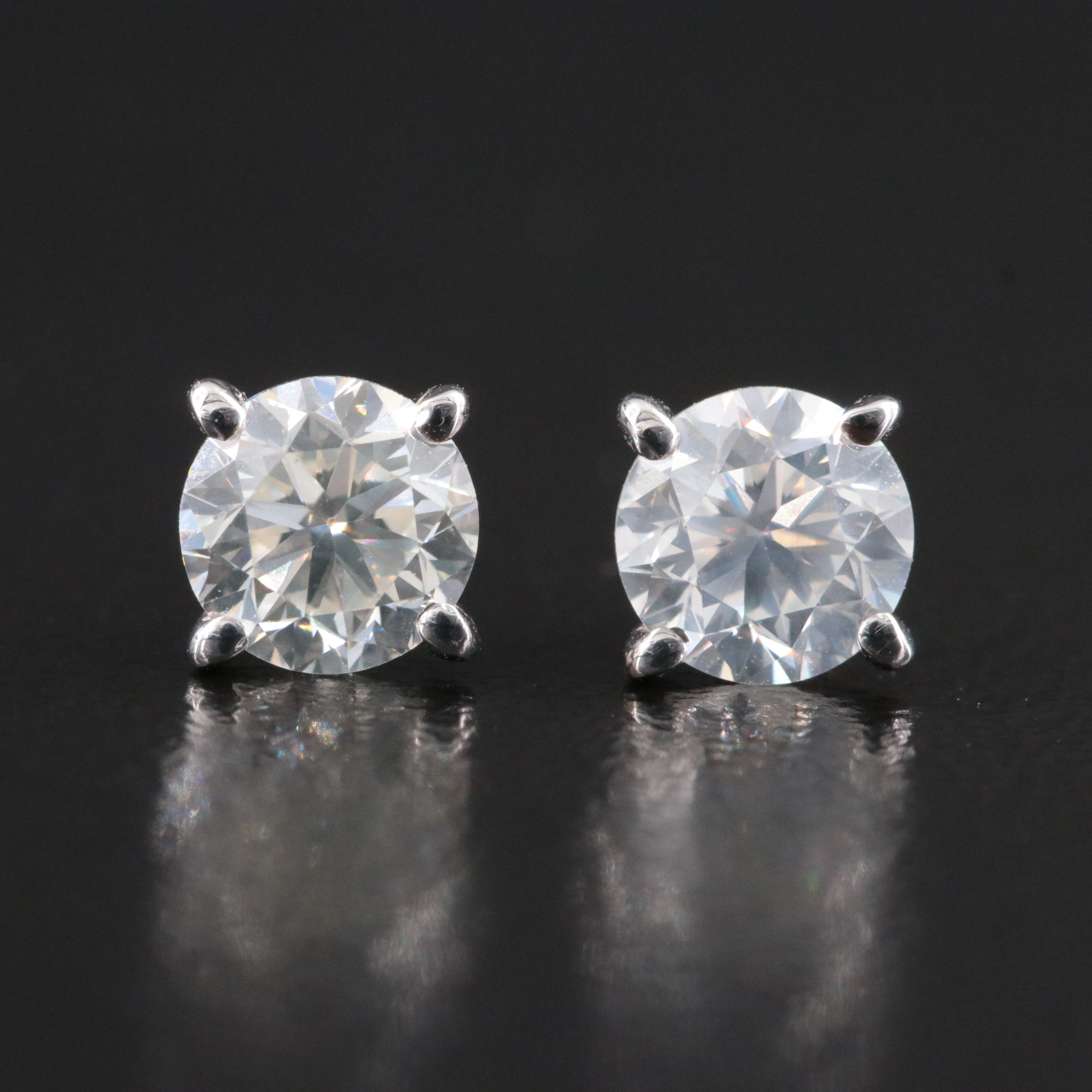 14K 0.82 CTW Diamond Solitaire Earrings