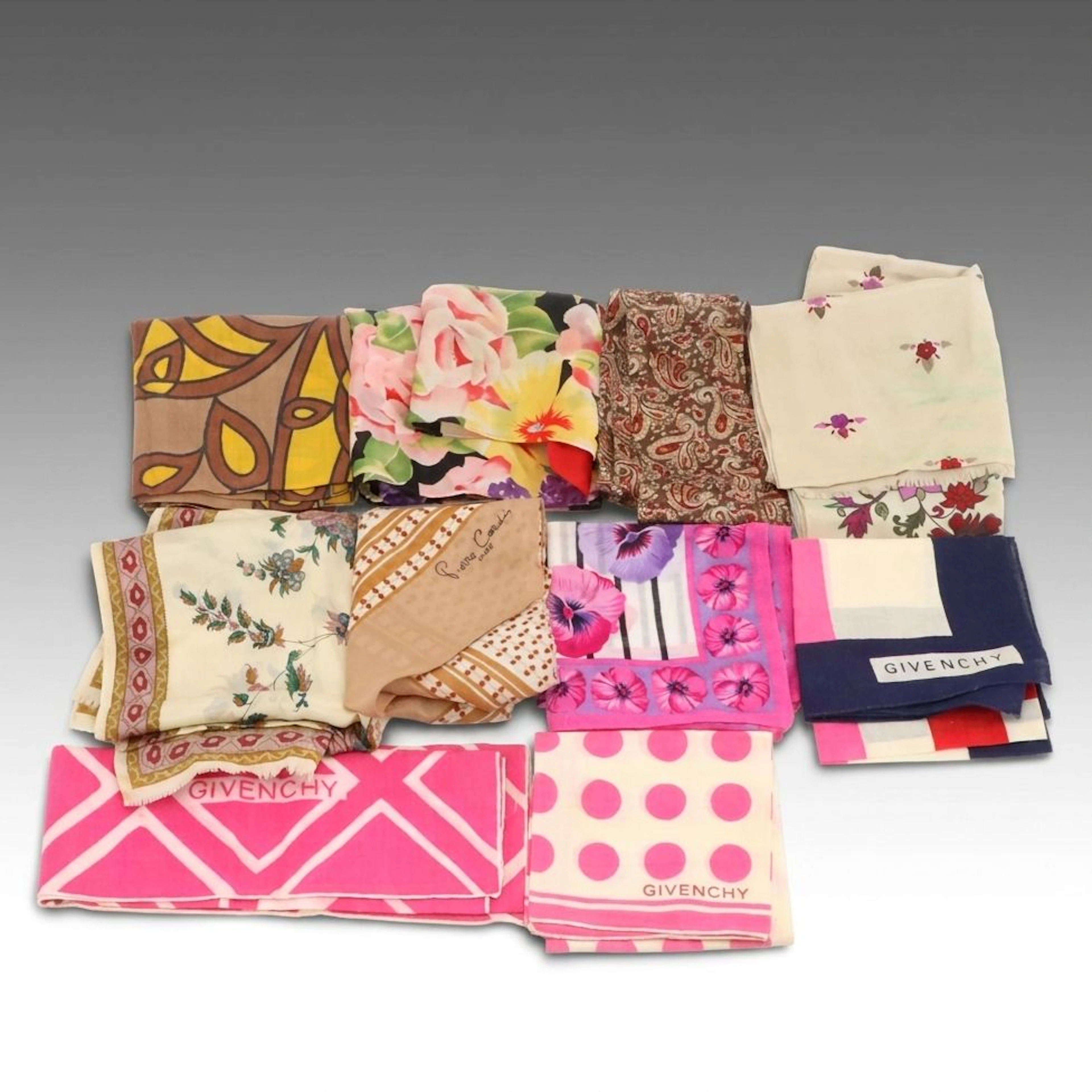 Givenchy, Echo, Oscar de la Renta, Pierre Cardin & More Cotton and Silk Scarves