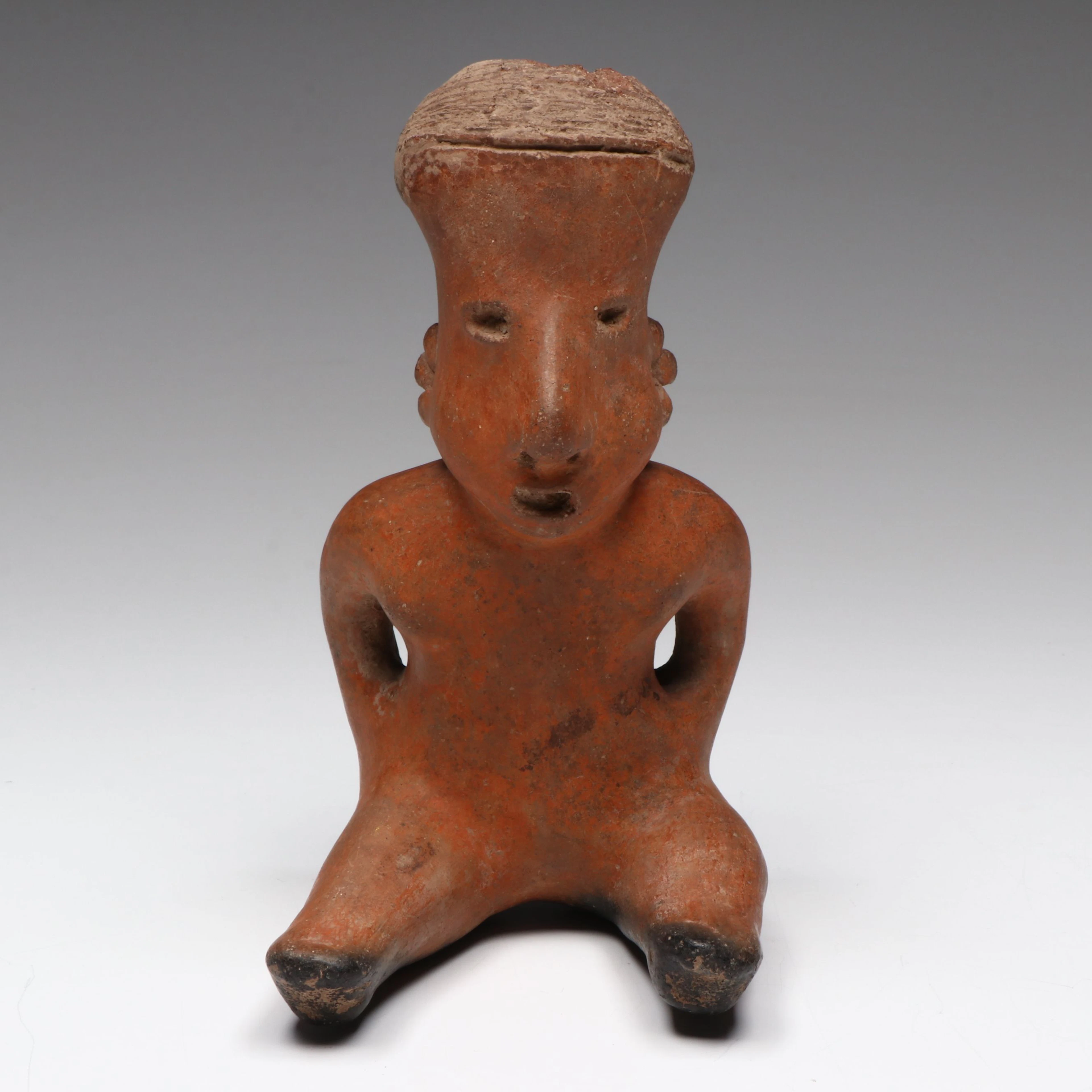 Pre-Columbian Nayarit Seated Pottery Figure, Circa 100 BCE-200 CE