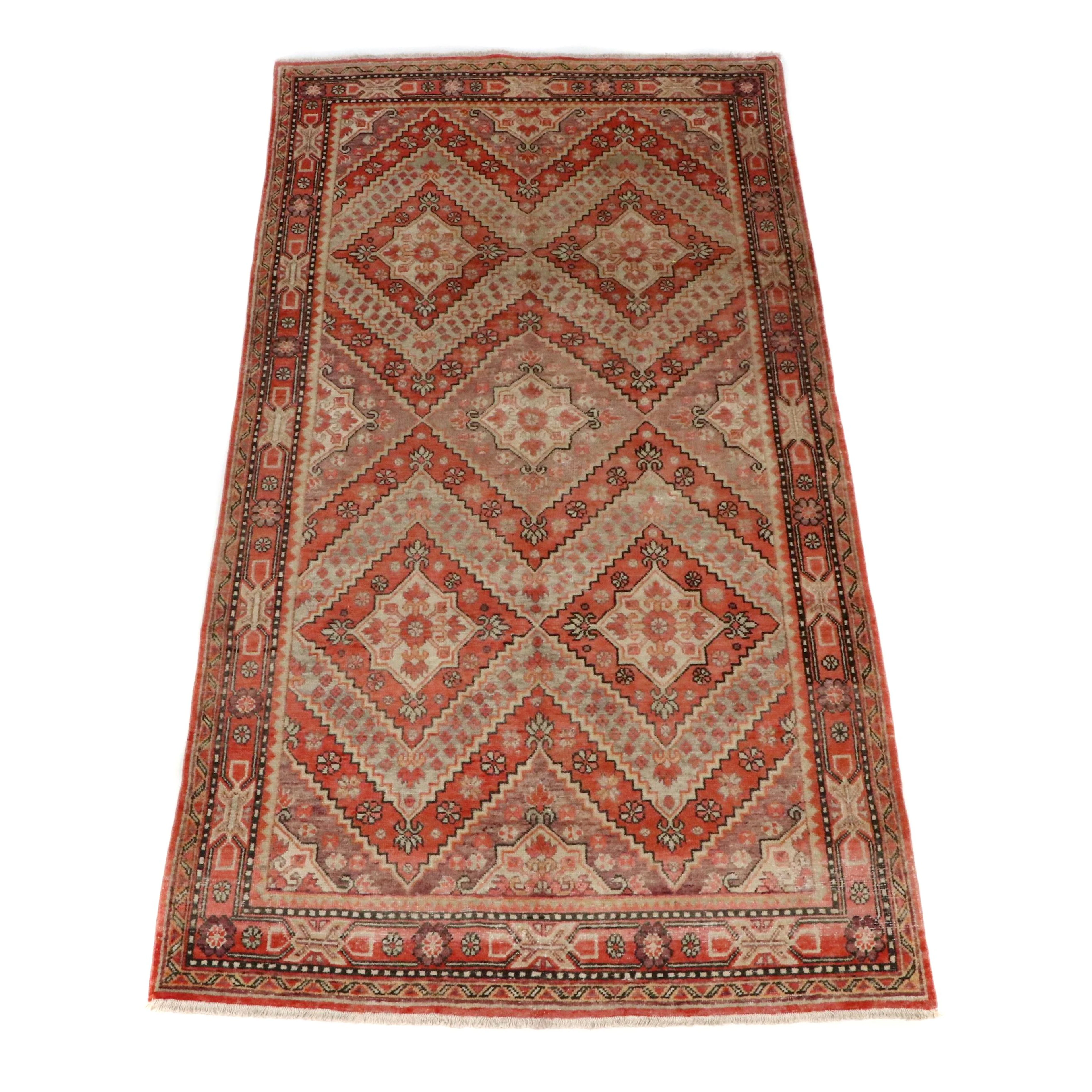 5'4 x 10'2 Hand-Knotted East Turkestan Khotan Area Rug