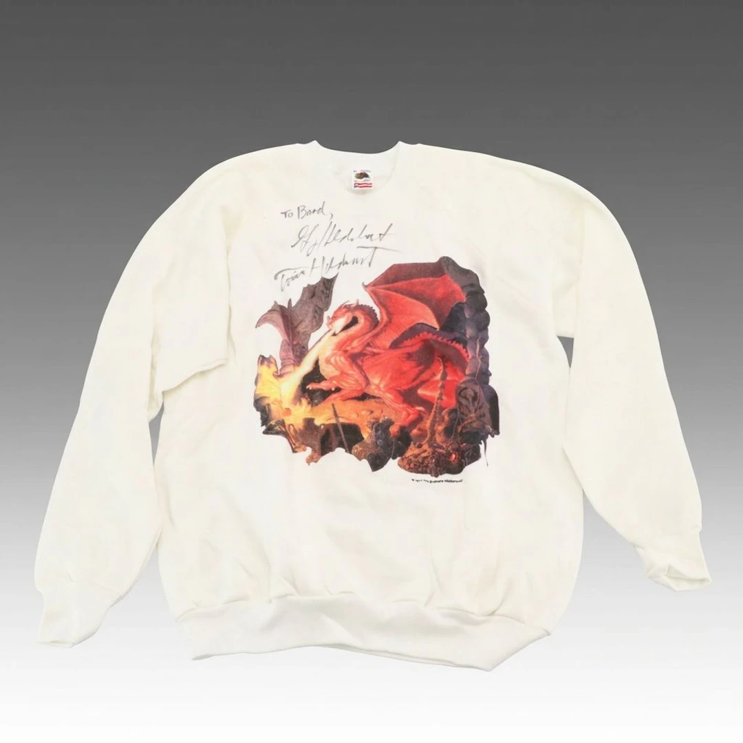 Greg and Tim Hildebrandt Signed "Smaug" Sweatshirt