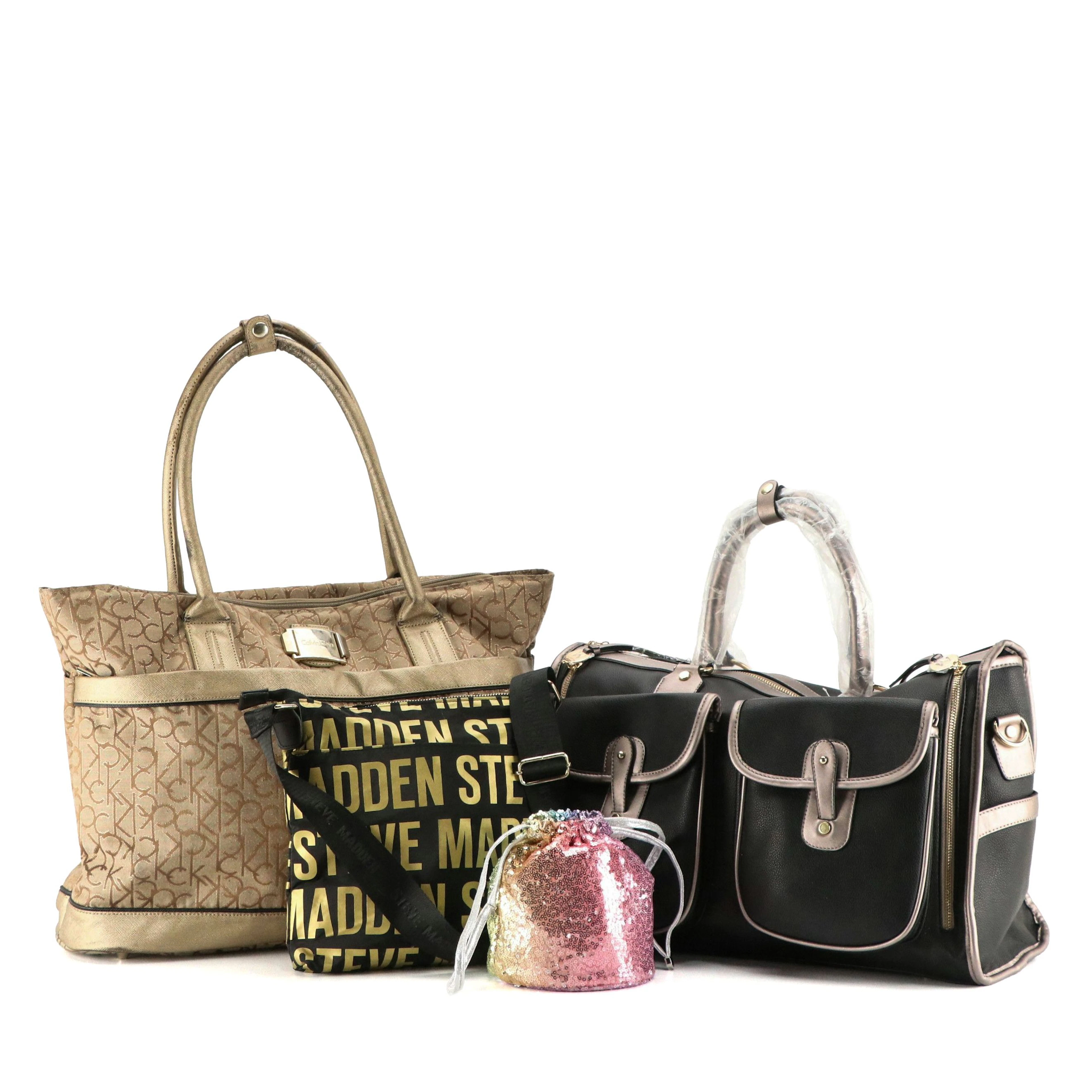 Mia K. Collection and Calvin Klein Travel Bags W/ Steve Madden & Nina Crossbody