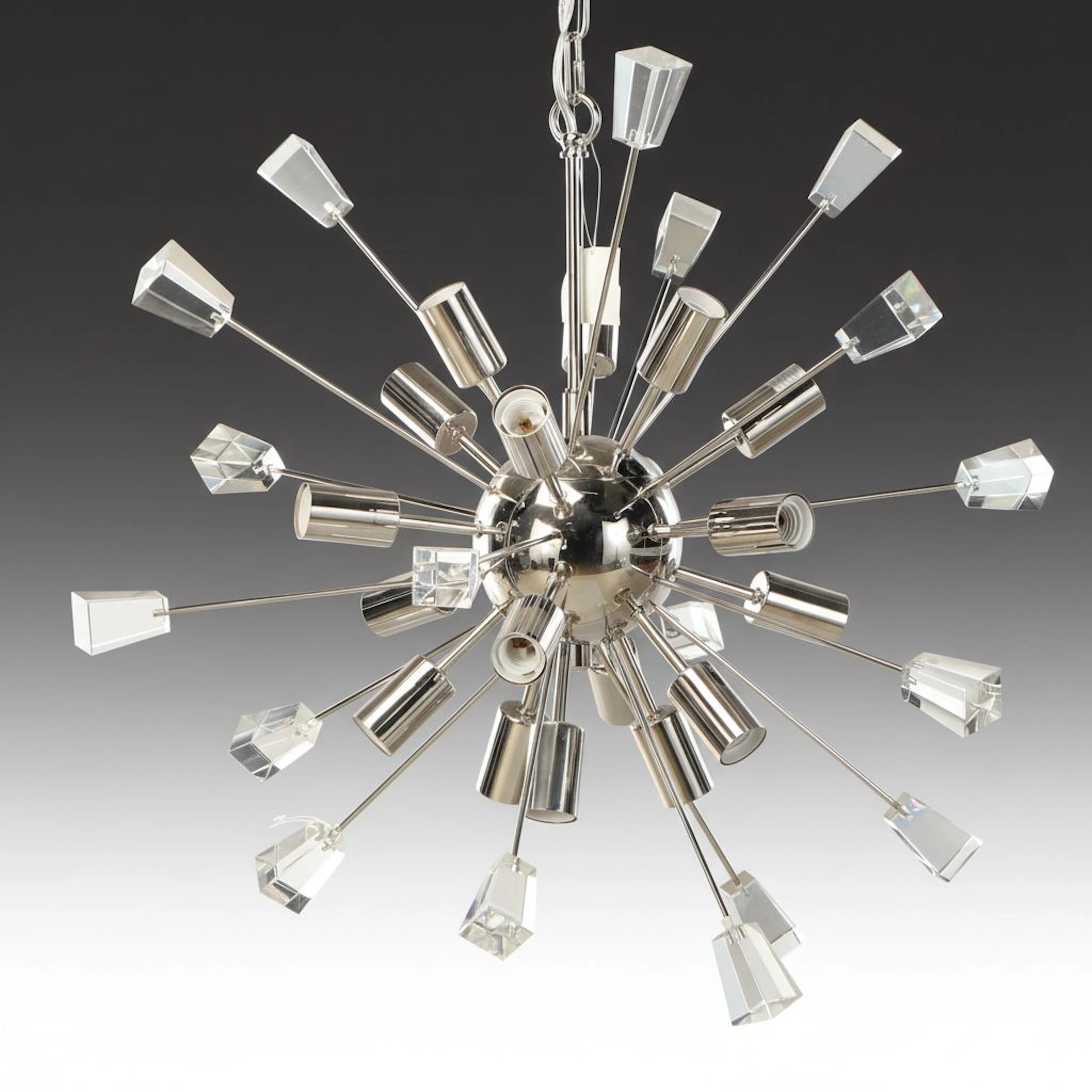 Mid-Century Sputnik Style Chrome and Acrylic Chandelier, 2009