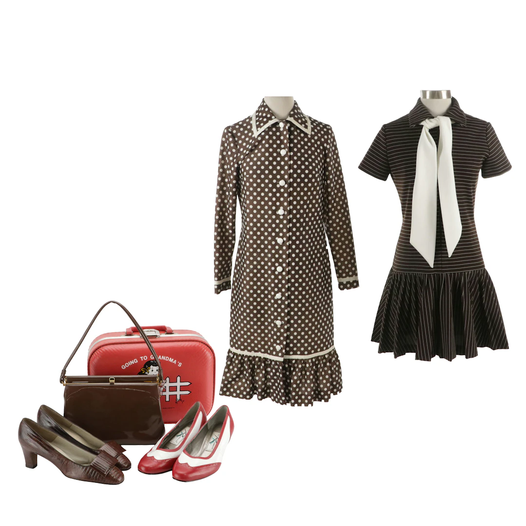 Curated 1960s Mod Ensembles Featuring Mary Dobbs and Exotic Palizzio Pumps
