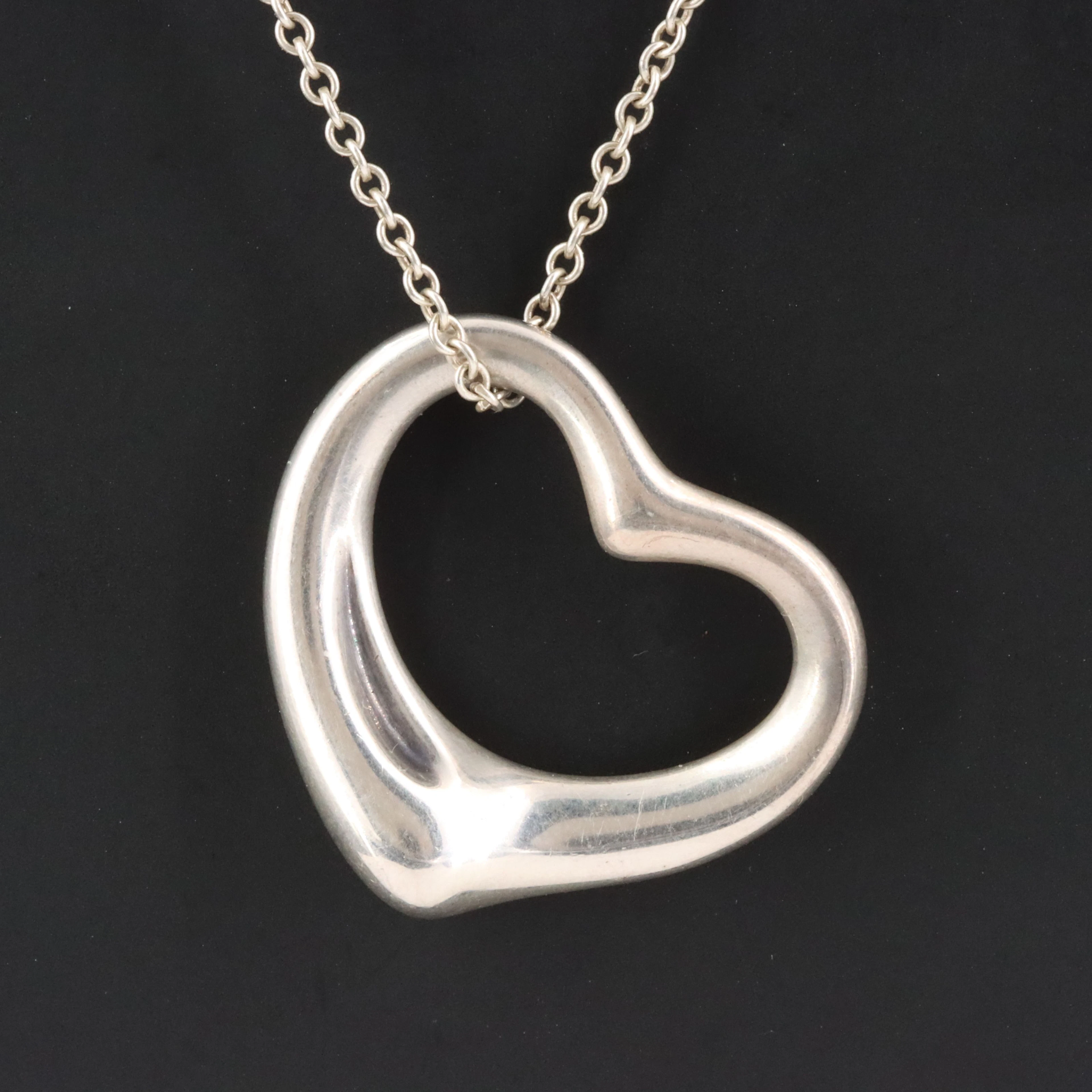 Elsa Peretti for Tiffany & Co. Sterling Large Open Heart Pendant Necklace