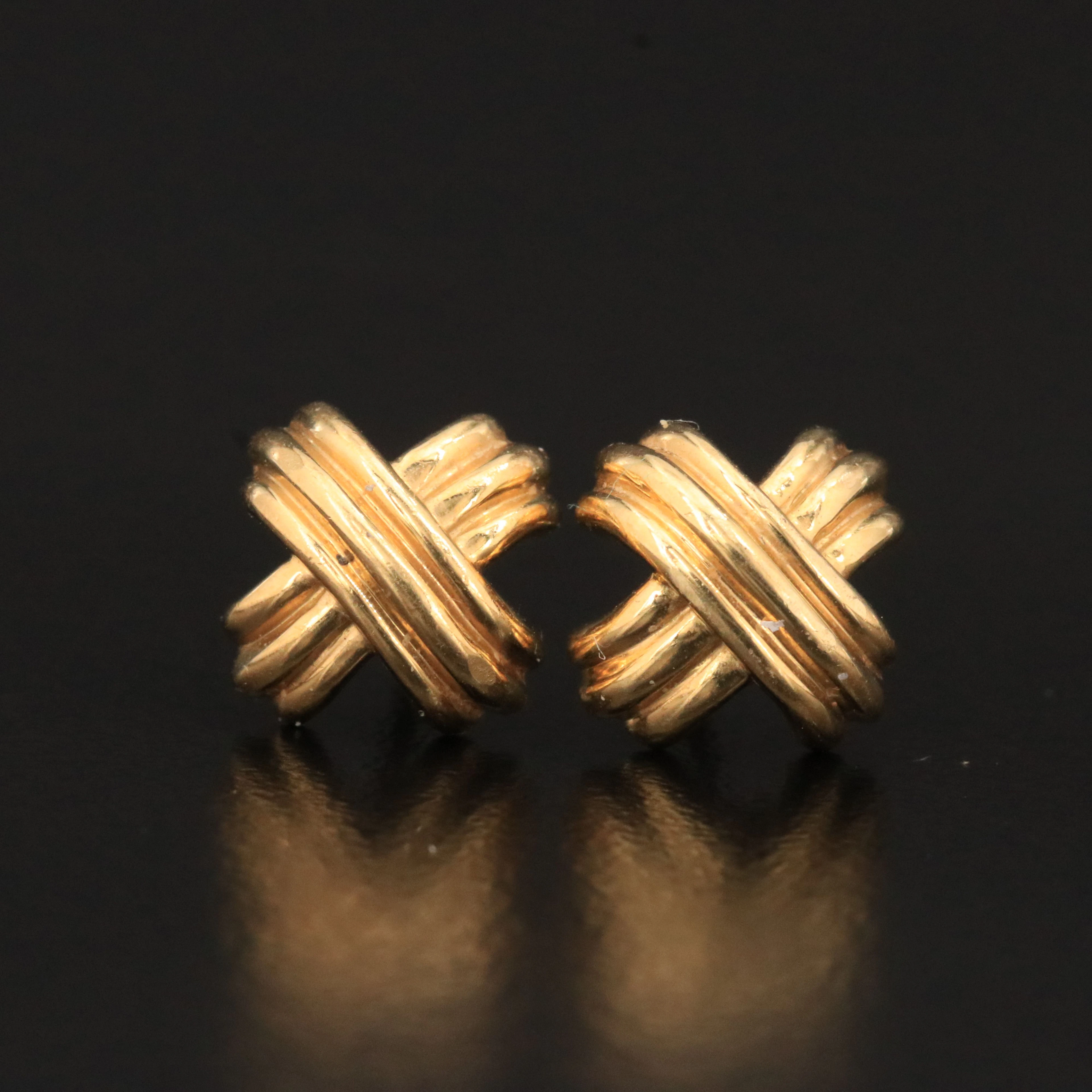 Tiffany & Co. Signature X 18K Earrings