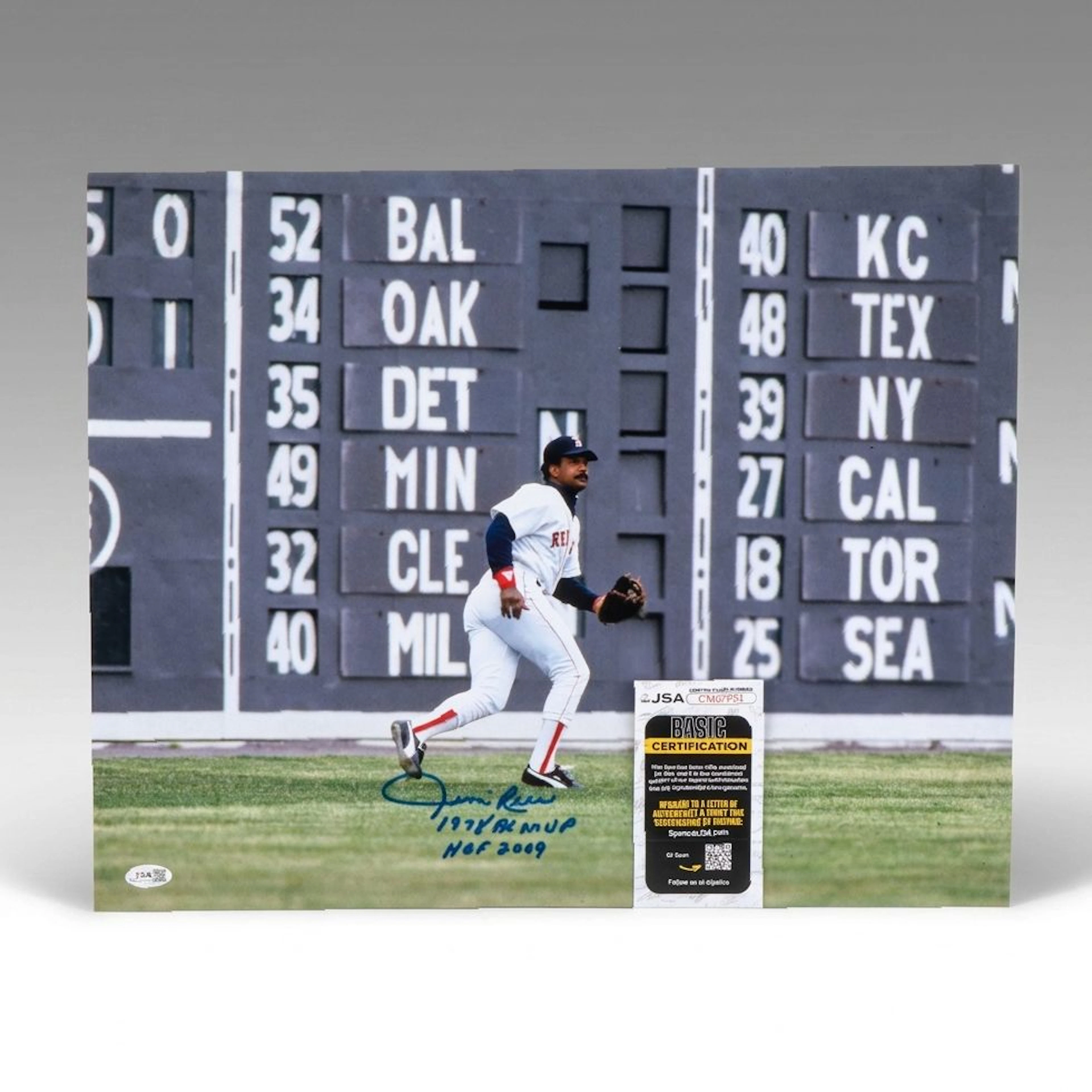 Jim Rice Signed Boston Red Sox Baseball Print, JSA