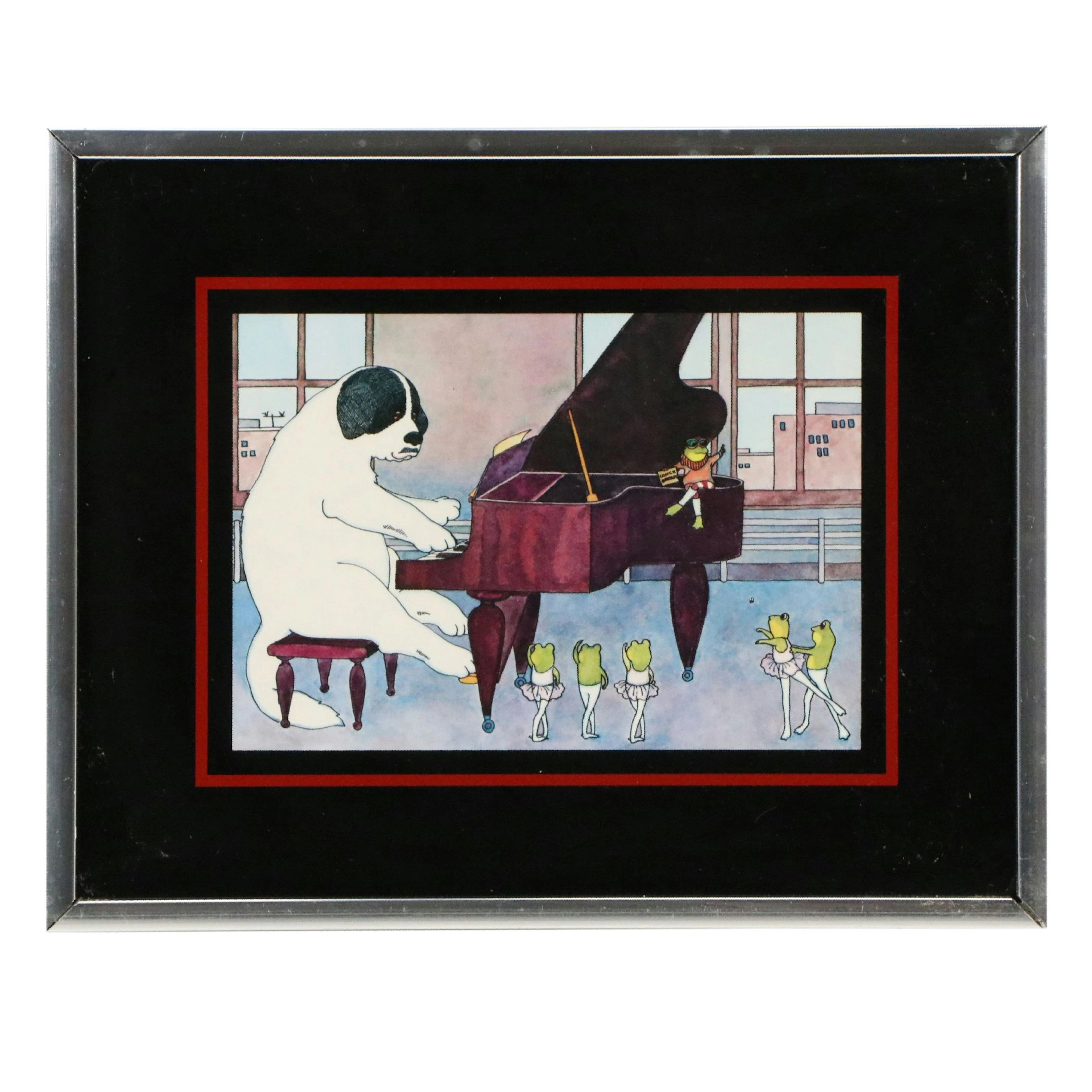 Offset Lithograph of Anthropomorphic Animal Performers
