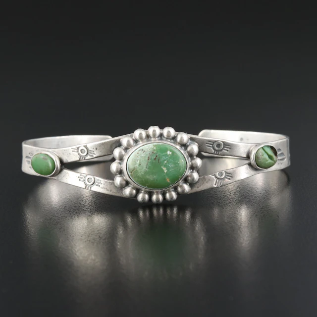 Western Sterling Turquoise Bracelet