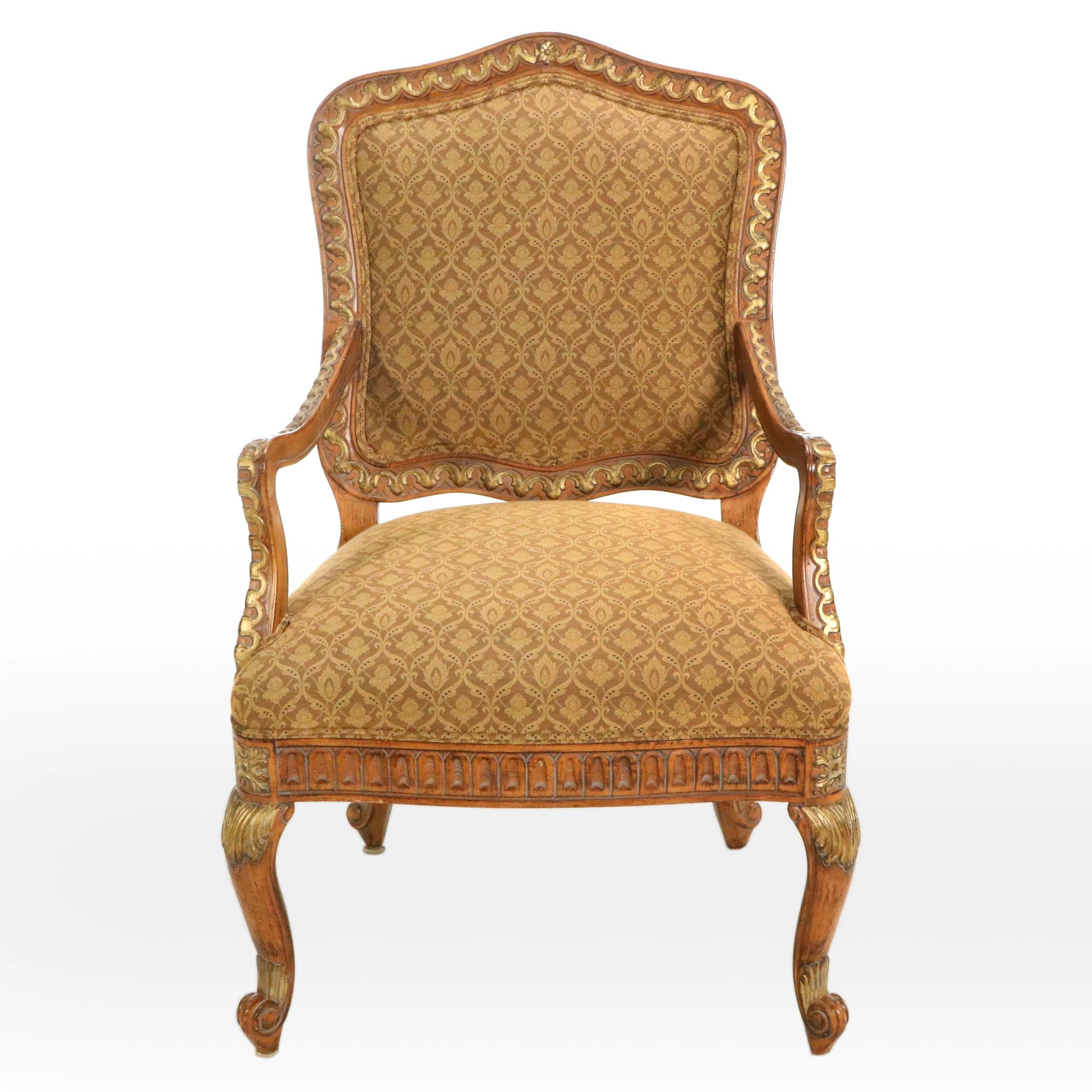 Louis XVI Style Upholstered Fauteuil