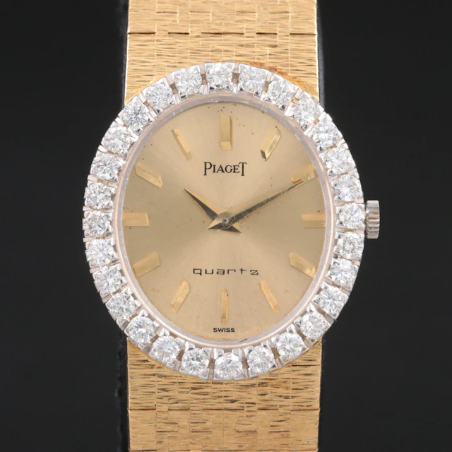 18K Piaget 1.26ctw. Diamond Quartz Dress Watch Ref. 19814 A 6