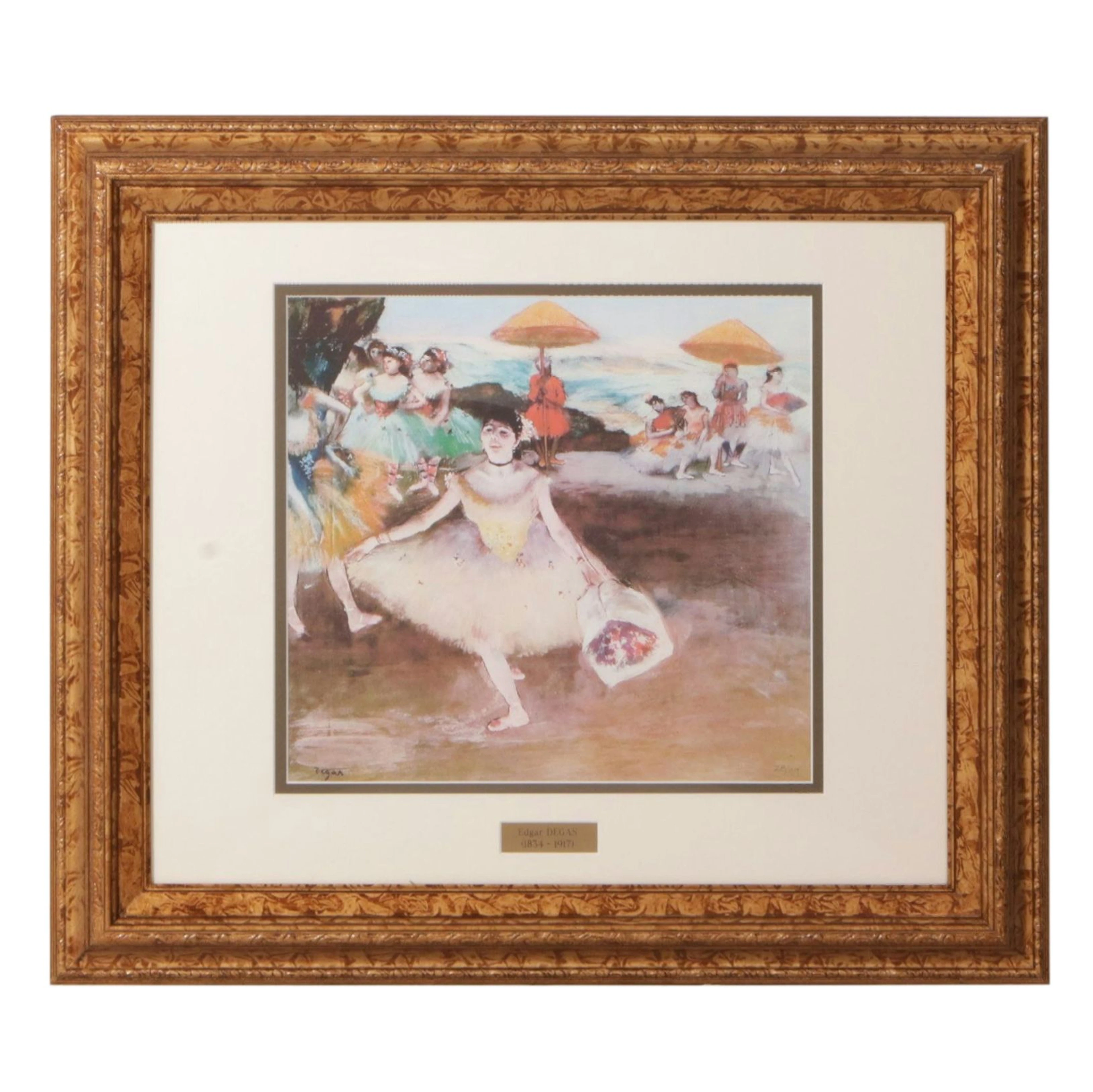 Giclee After Edgar Degas "Dancer on Stage with Bouquet", 2006