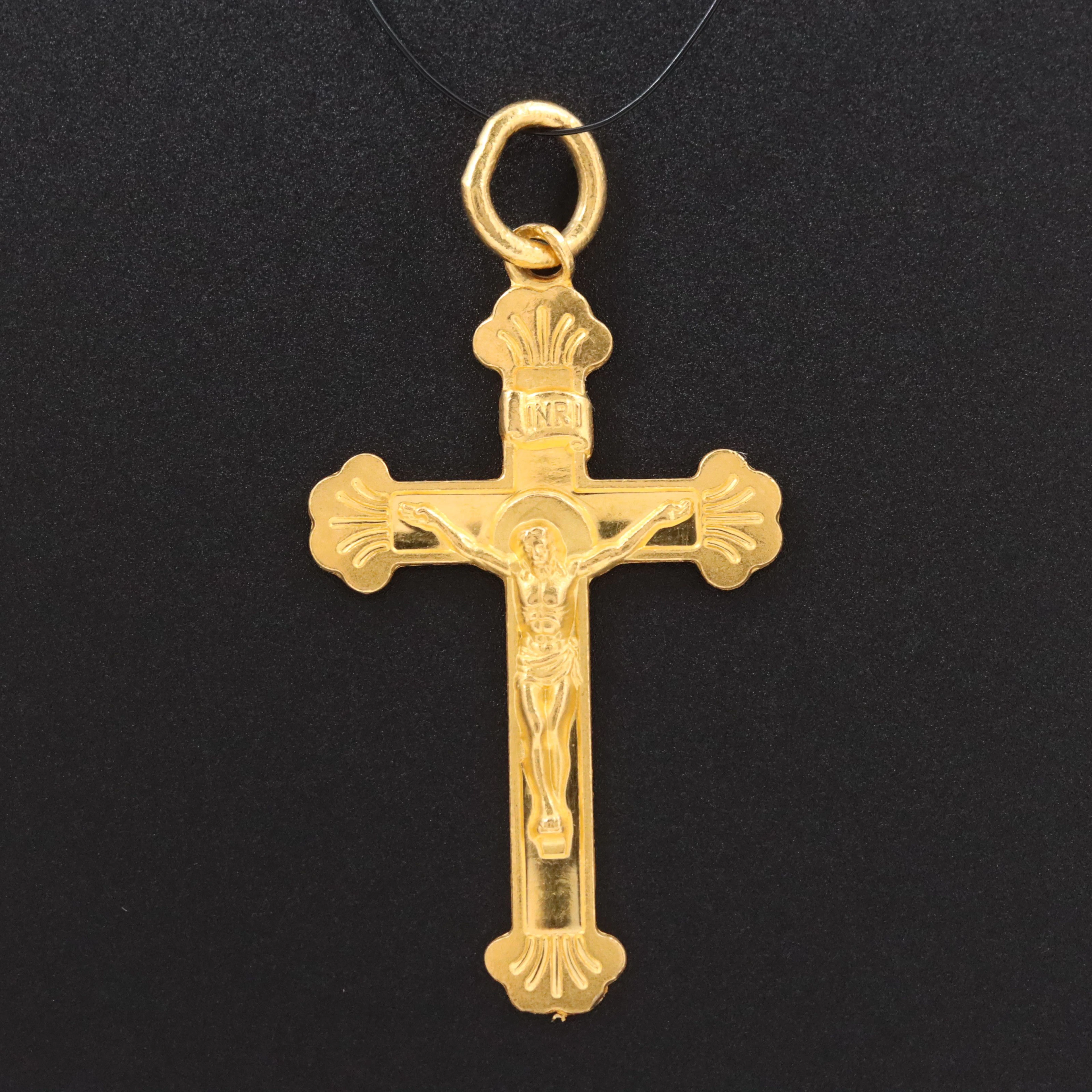 24K Crucifix Pendant