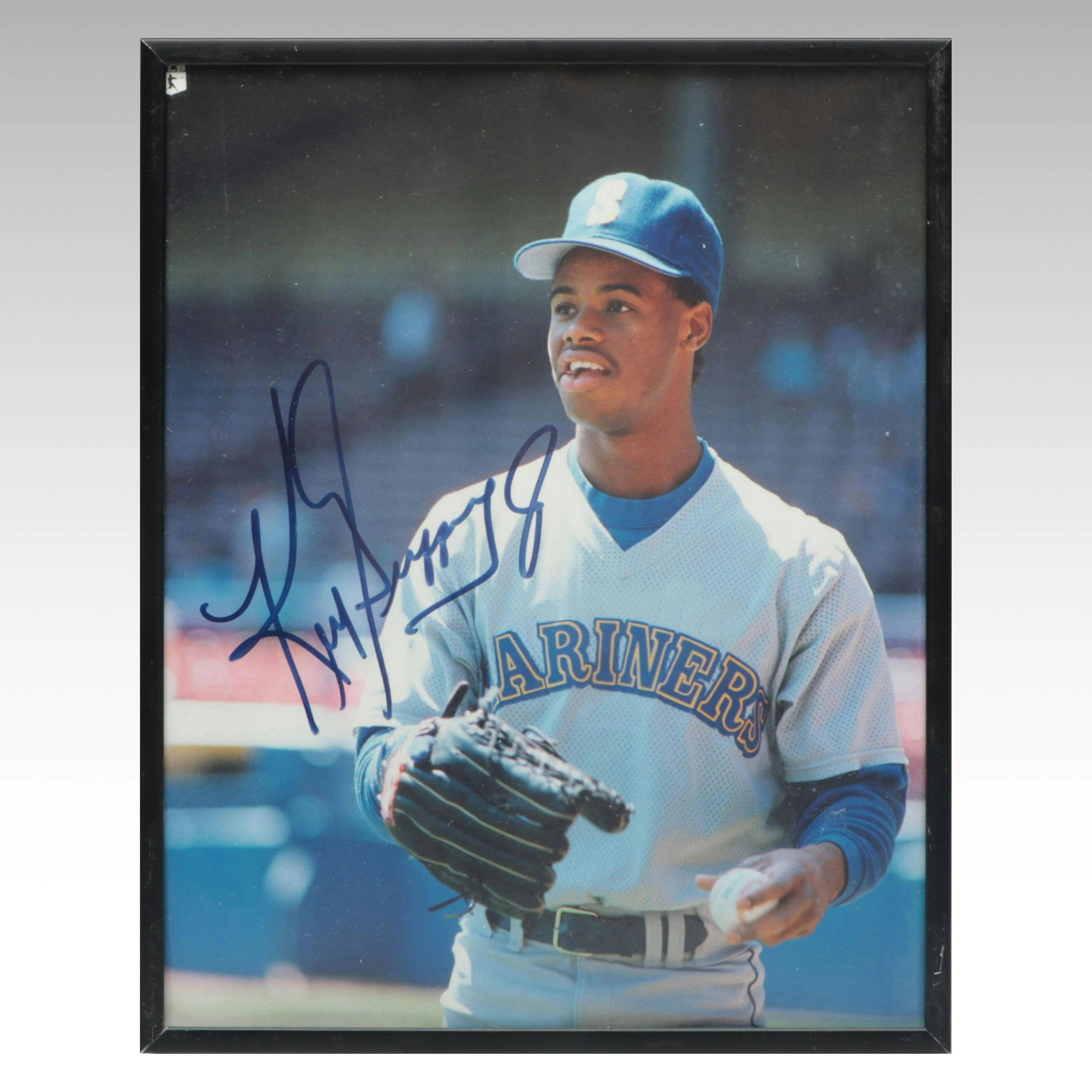 Ken Griffey Jr. Signed Seattle Mariners Baseball Print