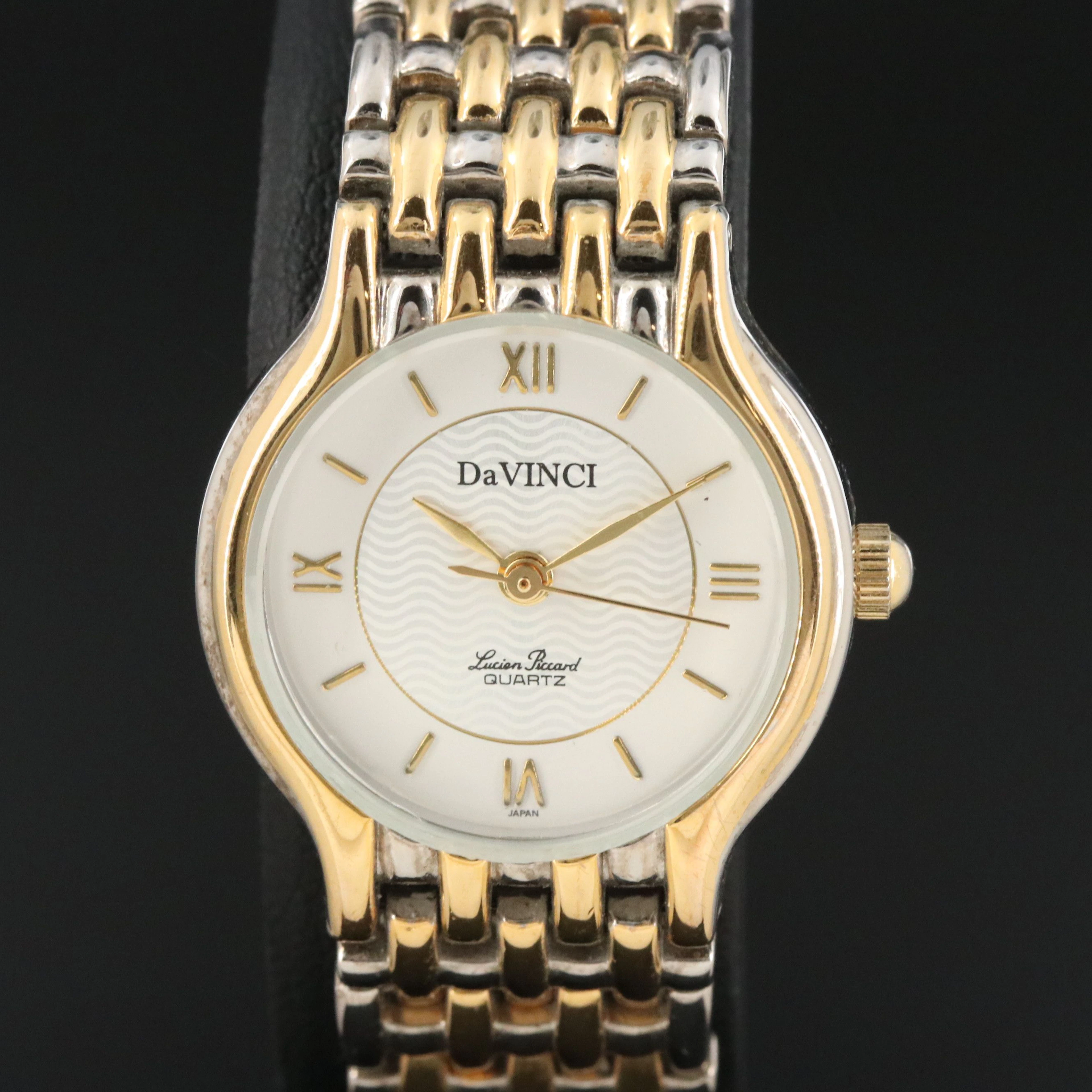 Da Vinci by Lucien Piccard Silver and Gold Tone Quartz Watch