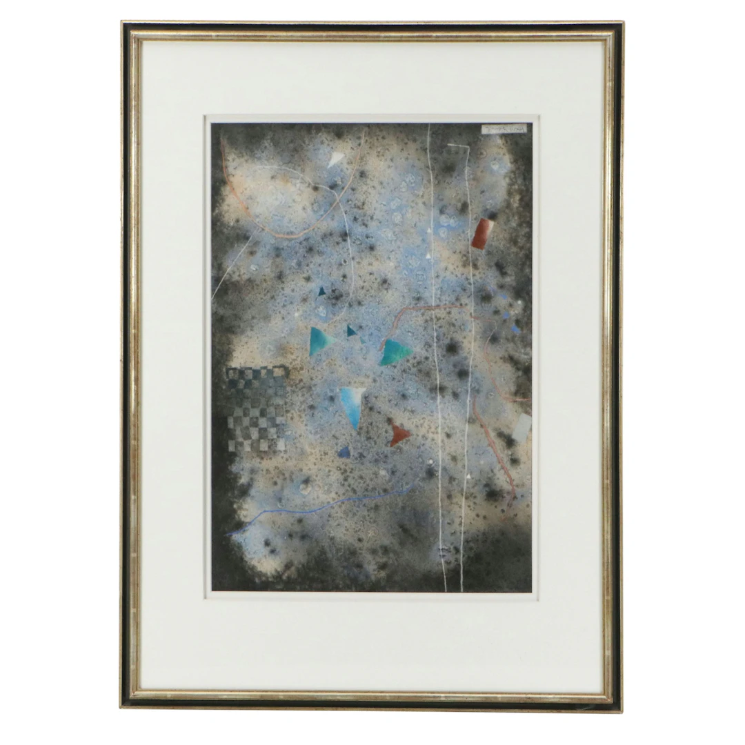 Joseph Way Abstract Watercolor Painting "Victory Garden #2"