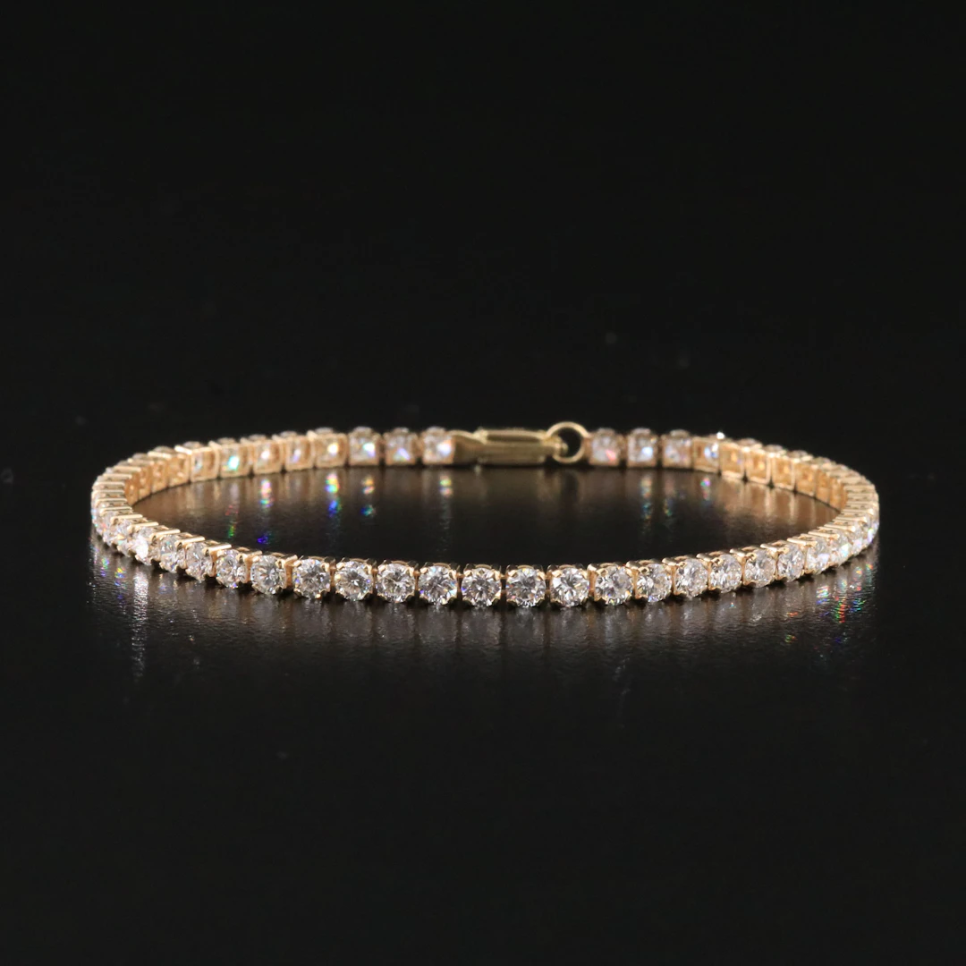 14K 5.00 CTW Lab Grown Diamond Line Bracelet with IGI Report