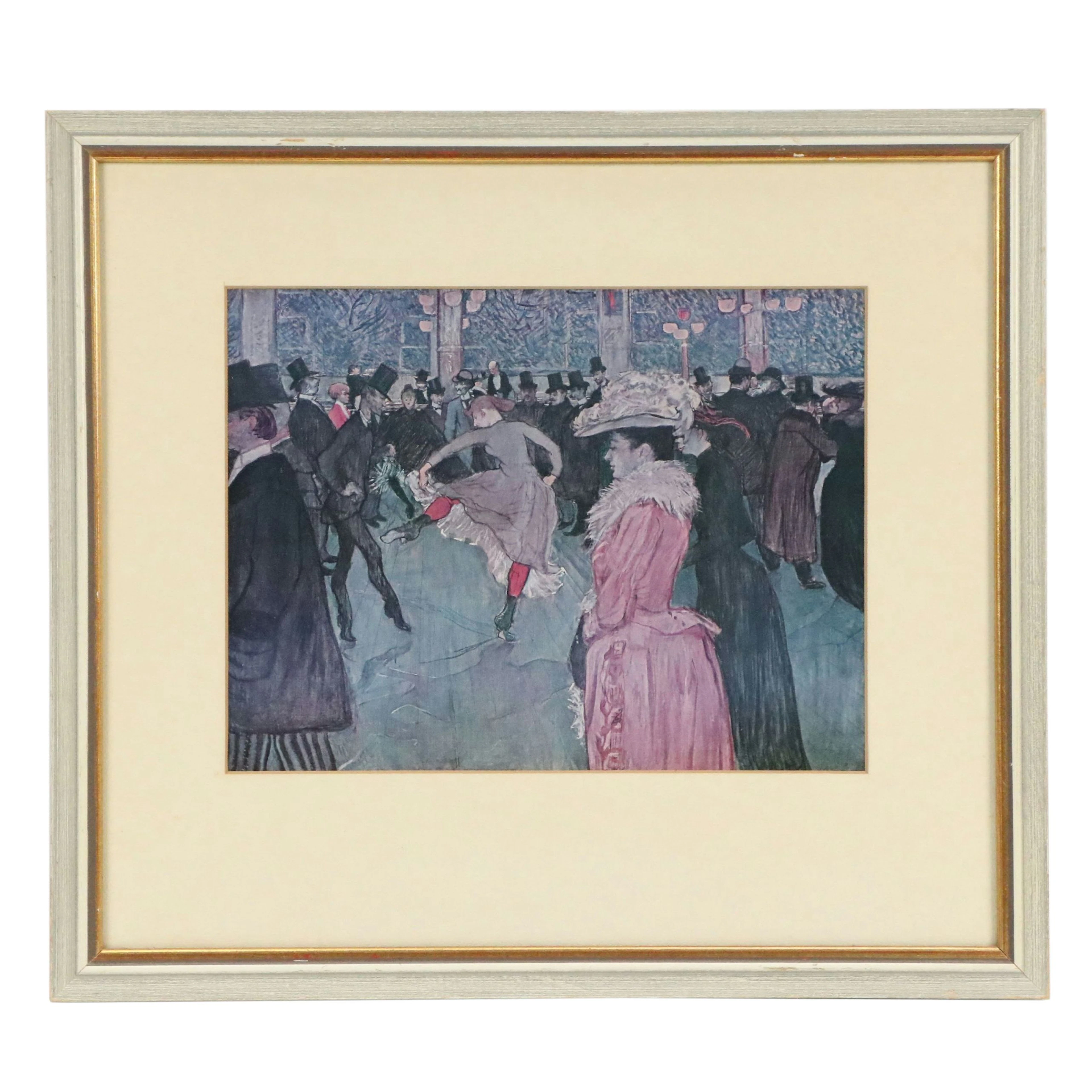 Offset Lithograph After Toulouse-Lautrec "At the Moulin Rouge: The Dance"