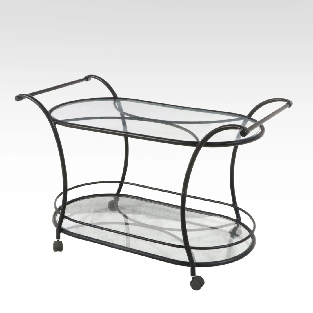 Tubular Metal Patio Bar Cart