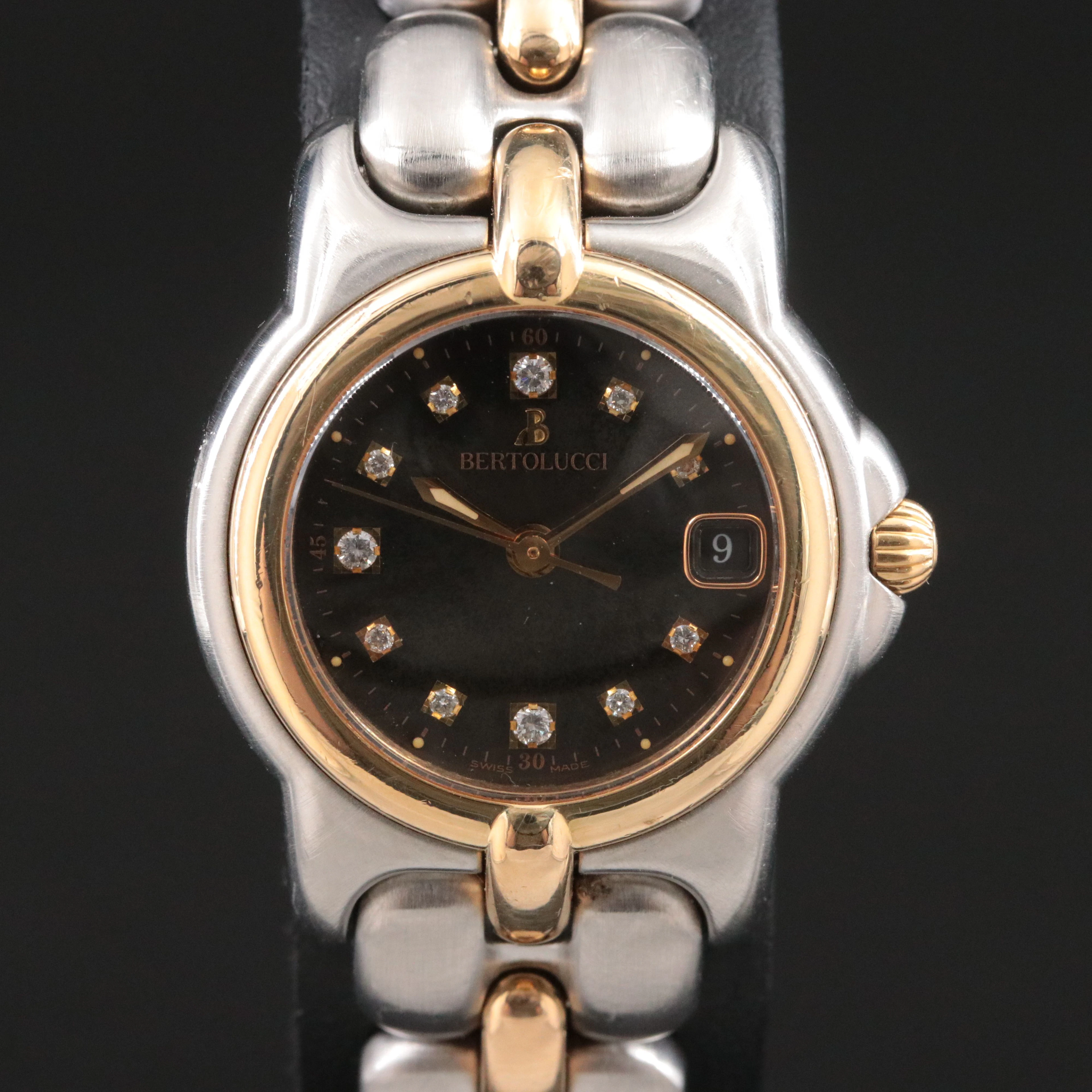 Bertolucci Pulchra 18K & Steel Diamond Watch