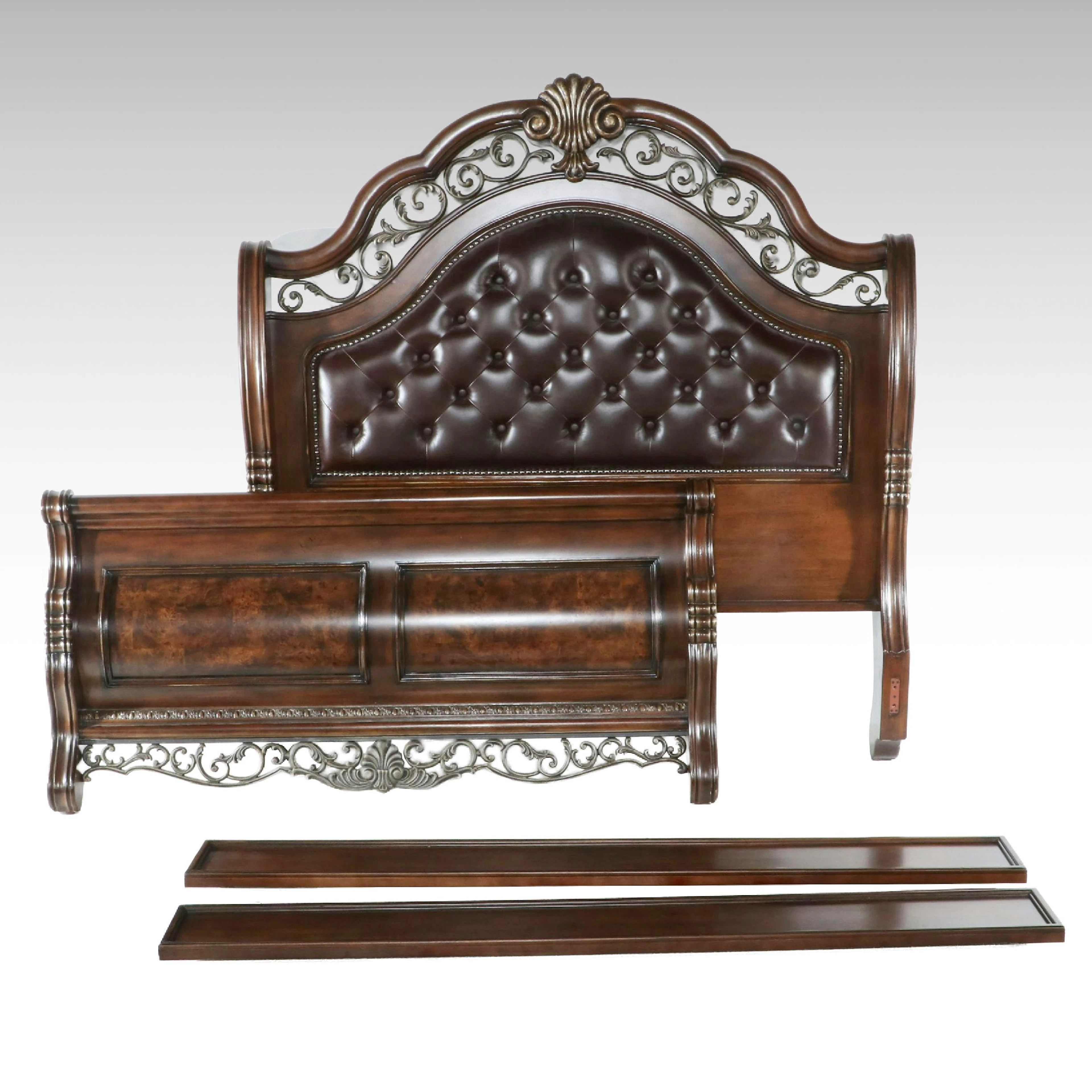 Pulaski Furniture Grand Regency Style Queen Bed, 21st Century