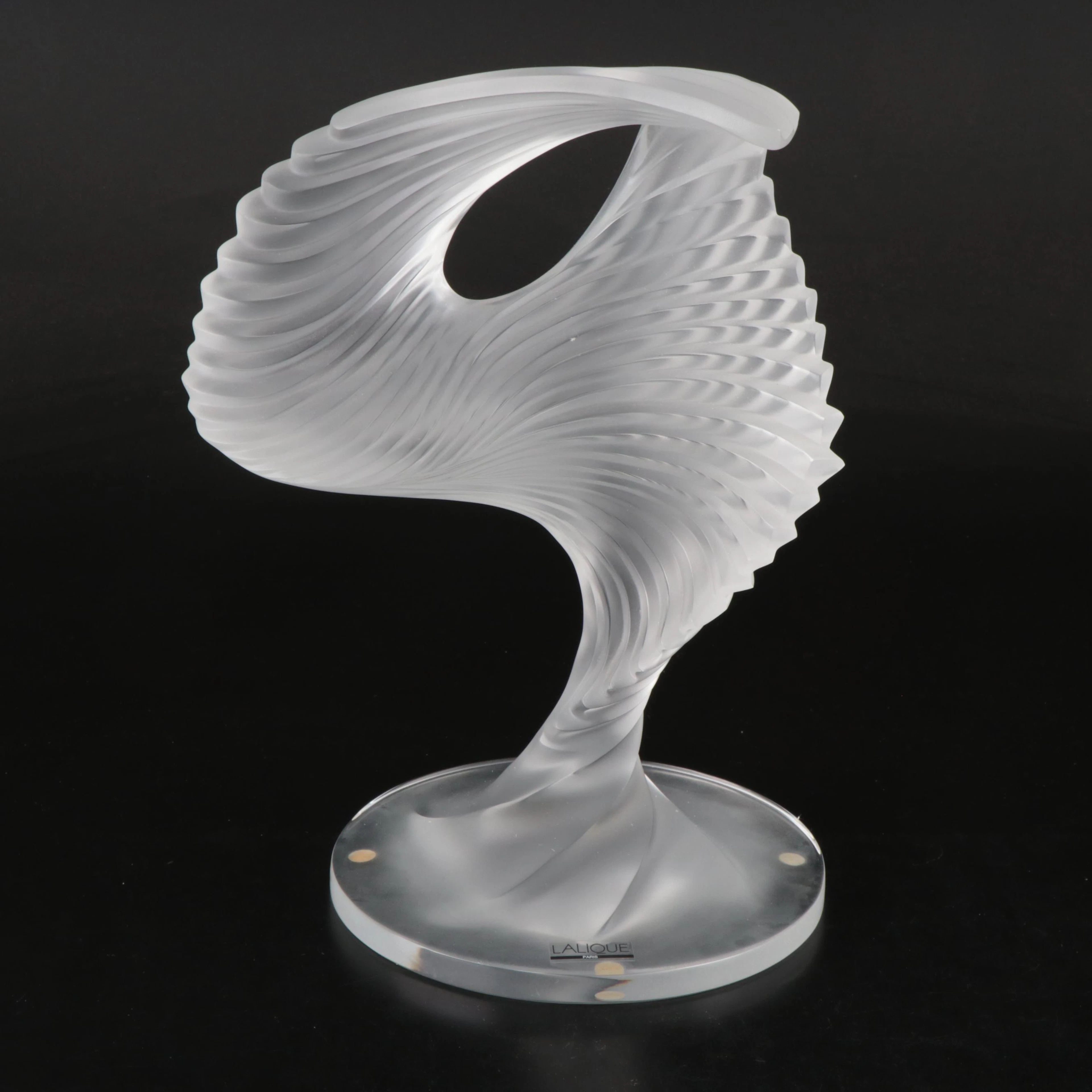Lalique "Trophee" Frosted Crystal Sculpture