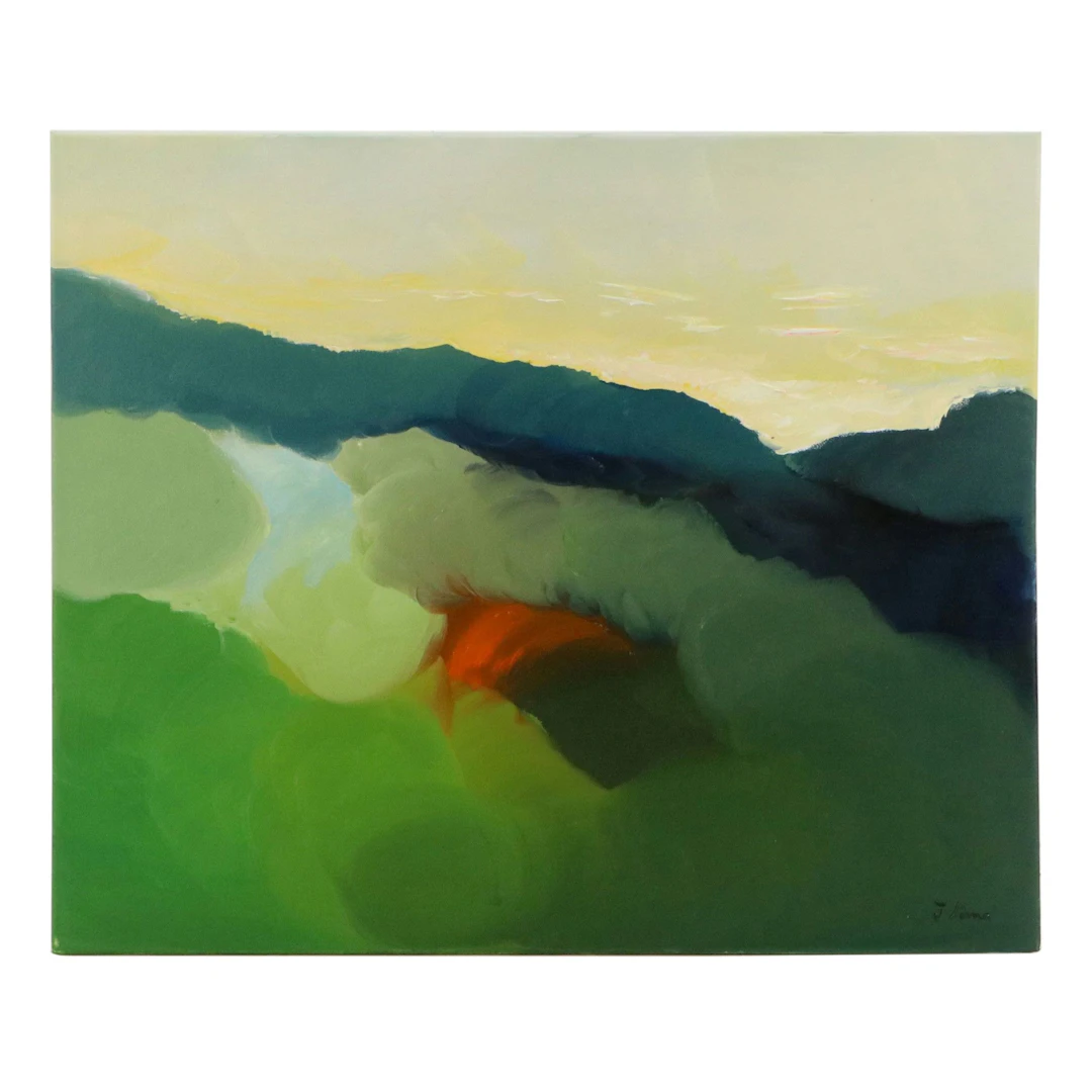 Jose Lima Abstract Landscape Oil Painting, 2026