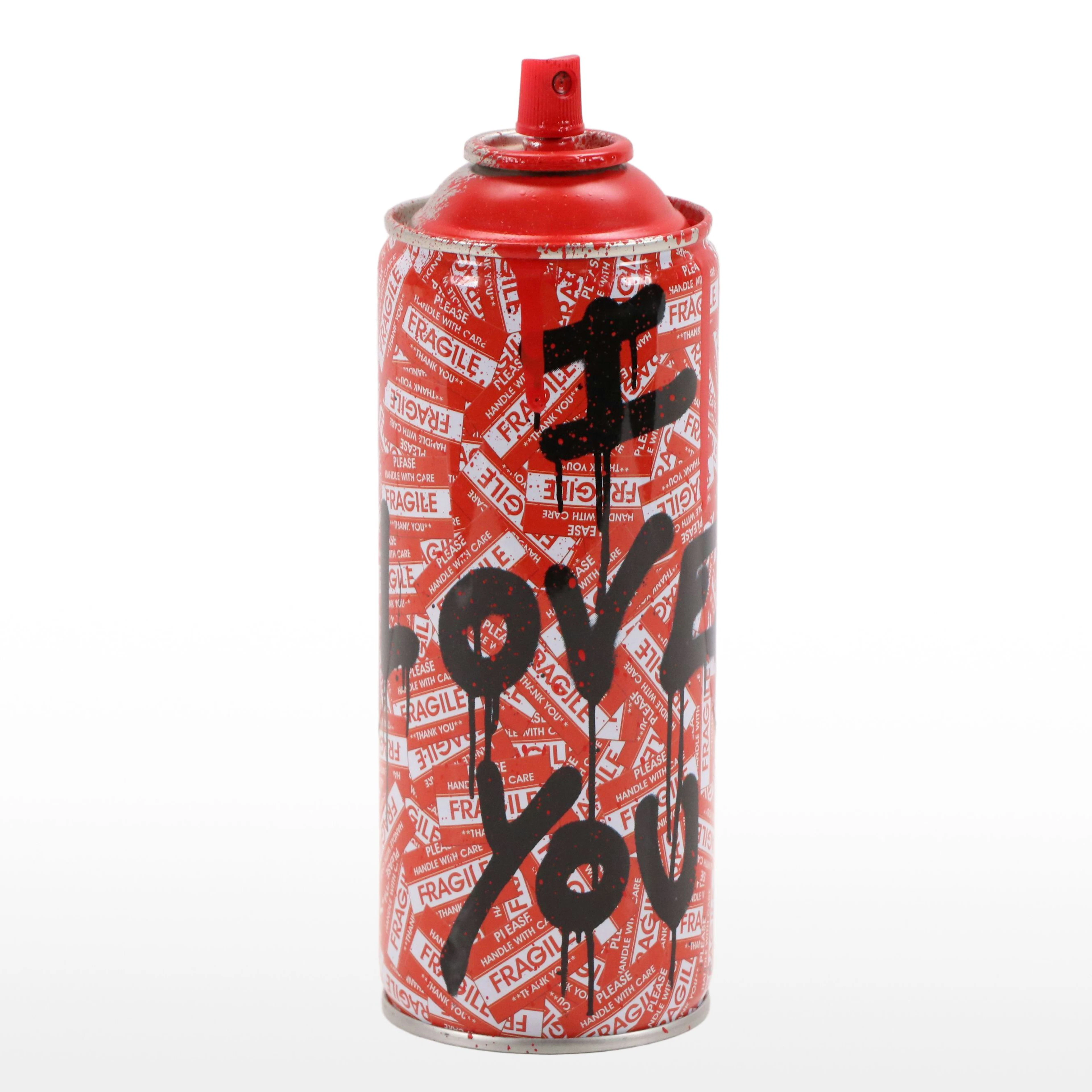 Mr. Brainwash Spray Paint Can "I Love You," 2017