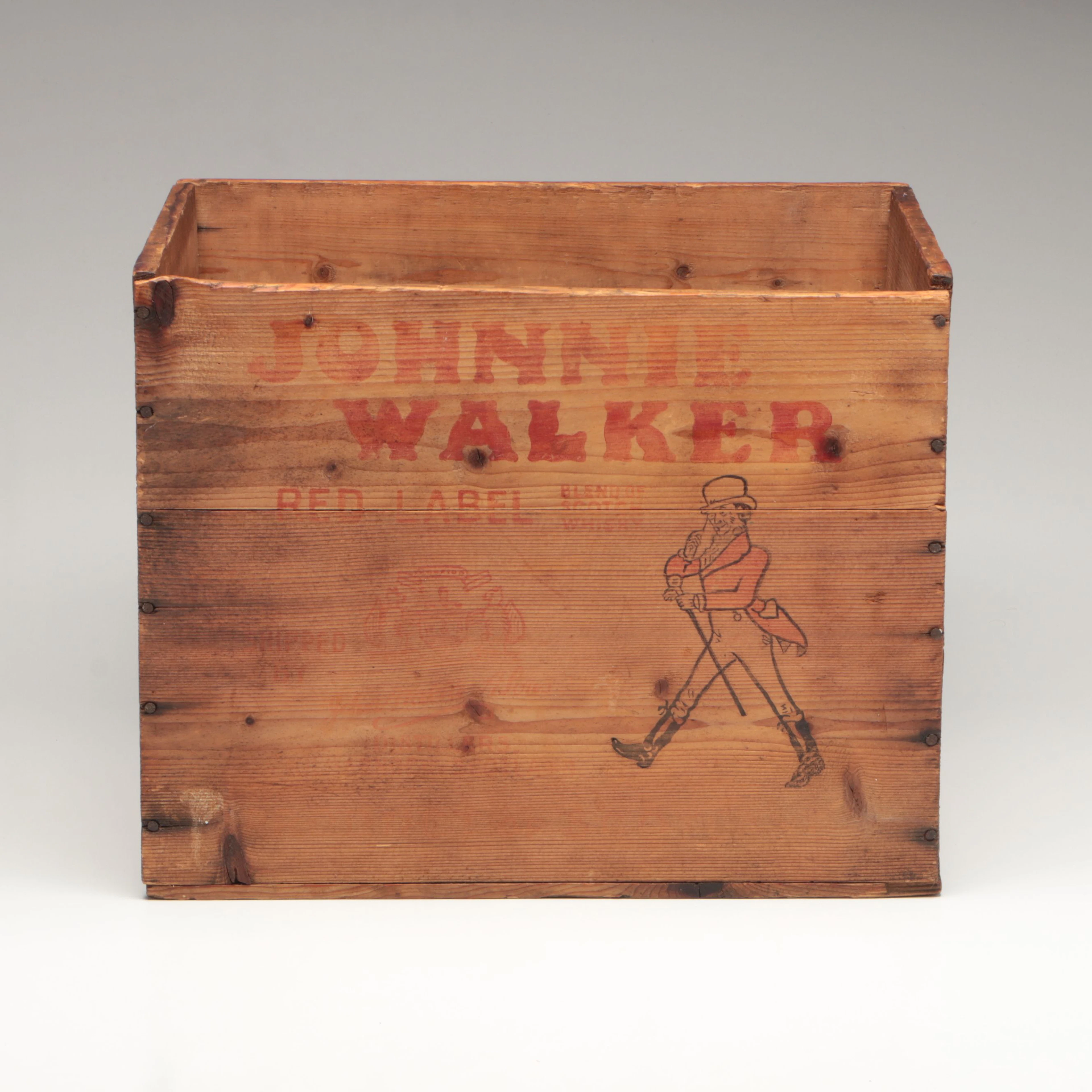 Johnny Walker Wooden Advertising Crate, Vintage