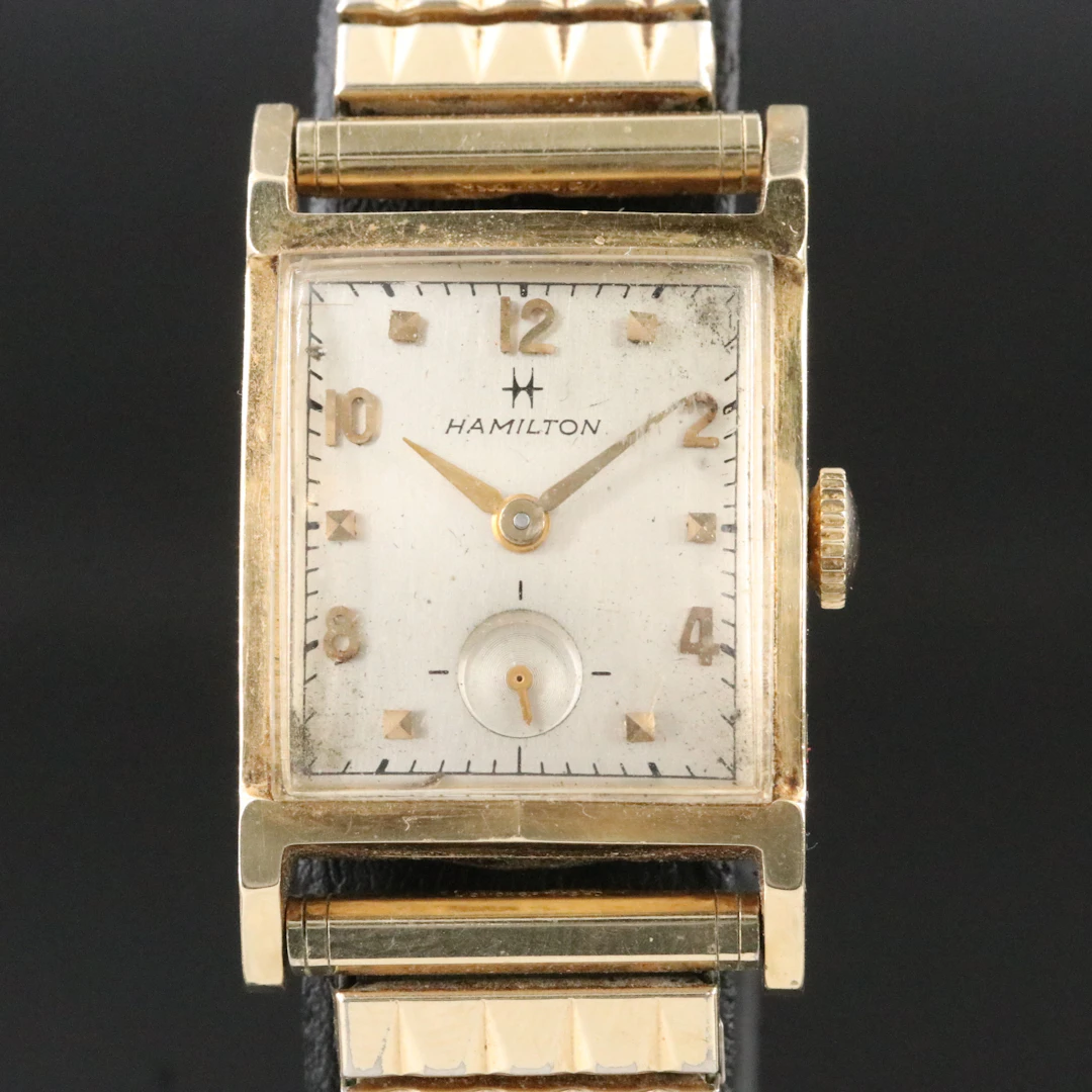 Hamilton 14K Mid-Century Stem Wind Award Watch